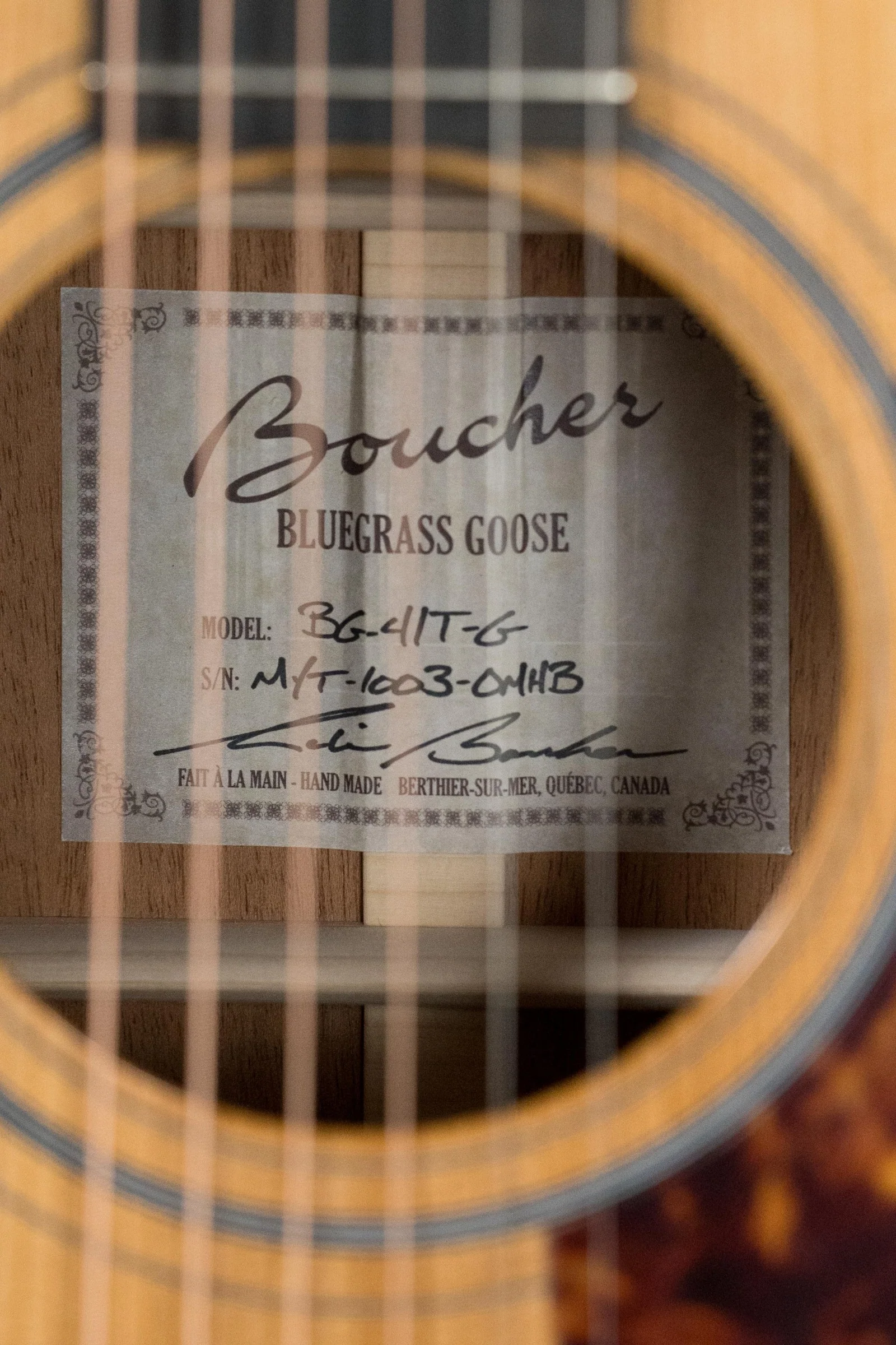 Boucher BG-41T-G Bluegrass Goose Series *ALL* Torrefied Adirondack/Mahogany OM Gold Pack Acoustic Guitar #1003 - Image 3