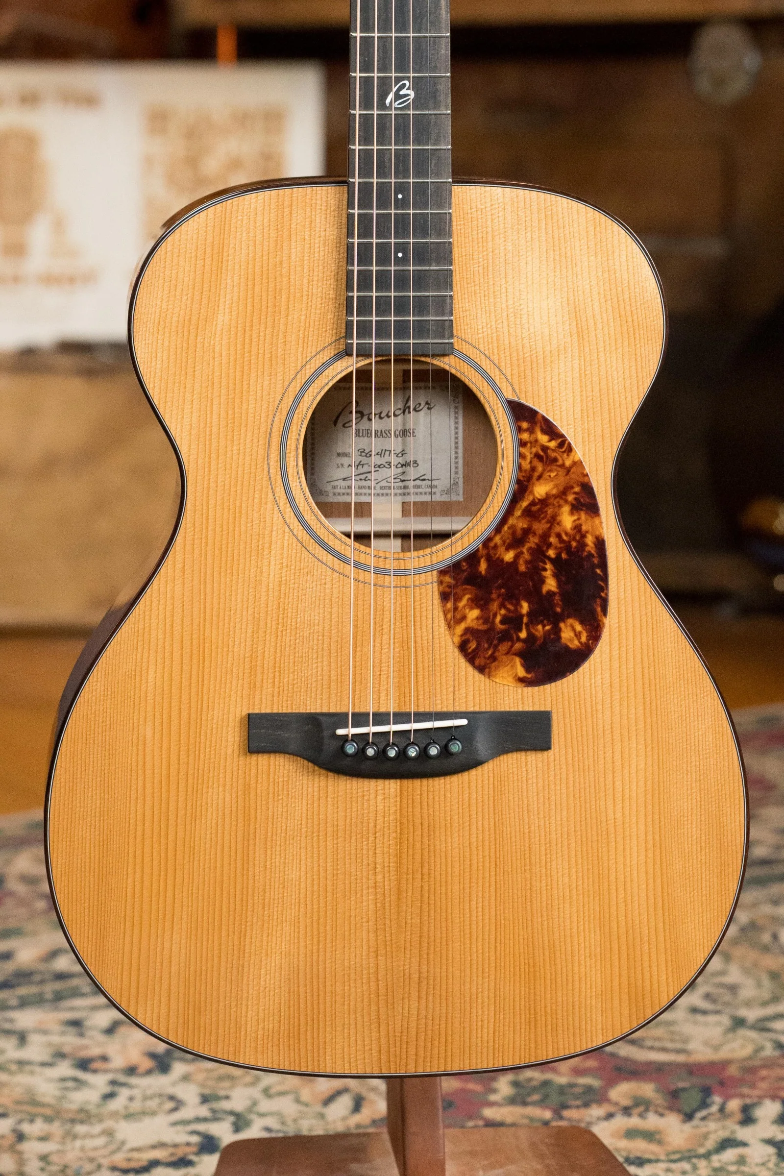 Boucher BG-41T-G Bluegrass Goose Series *ALL* Torrefied Adirondack/Mahogany OM Gold Pack Acoustic Guitar #1003 - Image 6