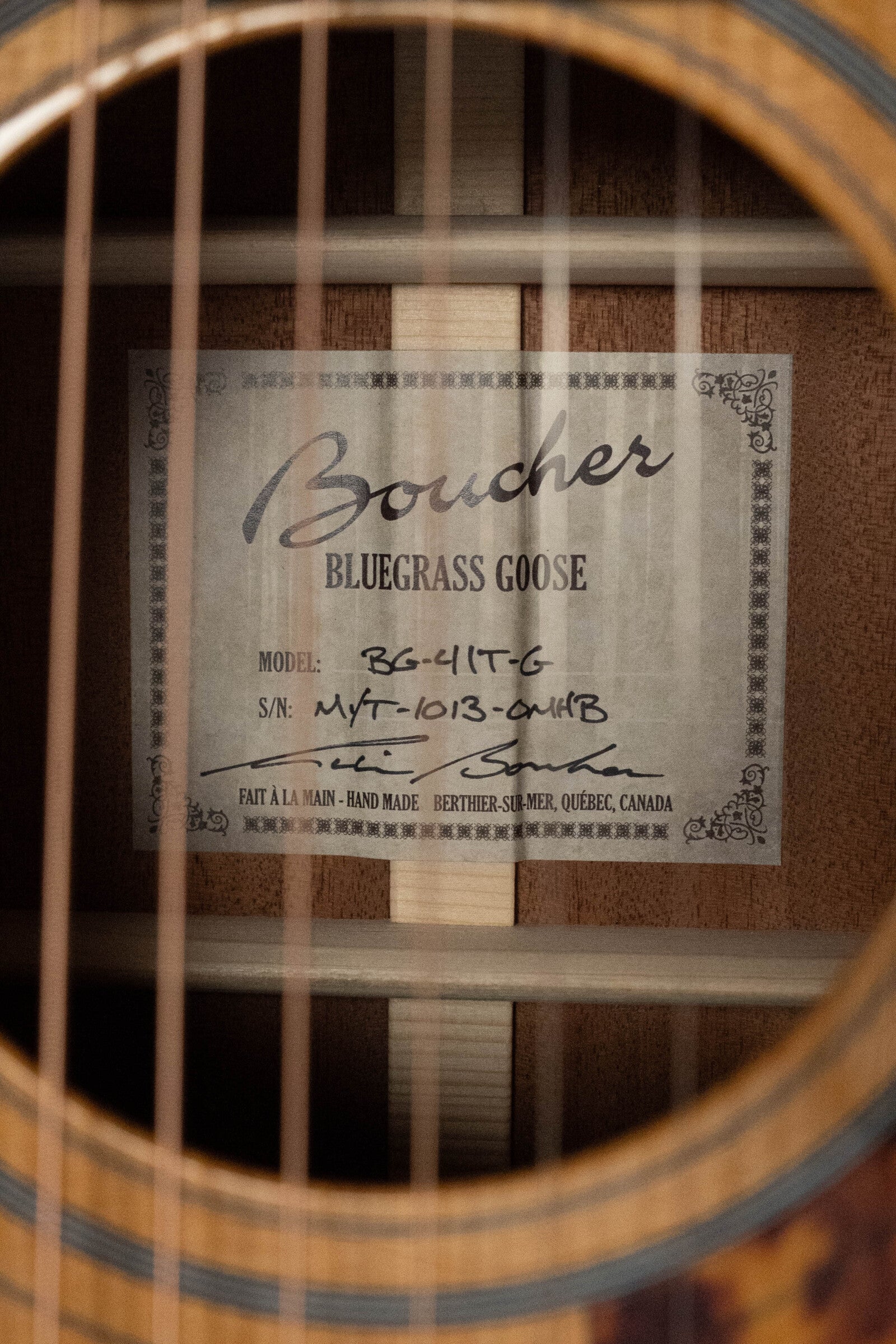 Boucher BG-41T-G Bluegrass Goose Series *ALL* Torrefied Adirondack/Mahogany OM Gold Pack Acoustic Guitar #1013 - Image 4