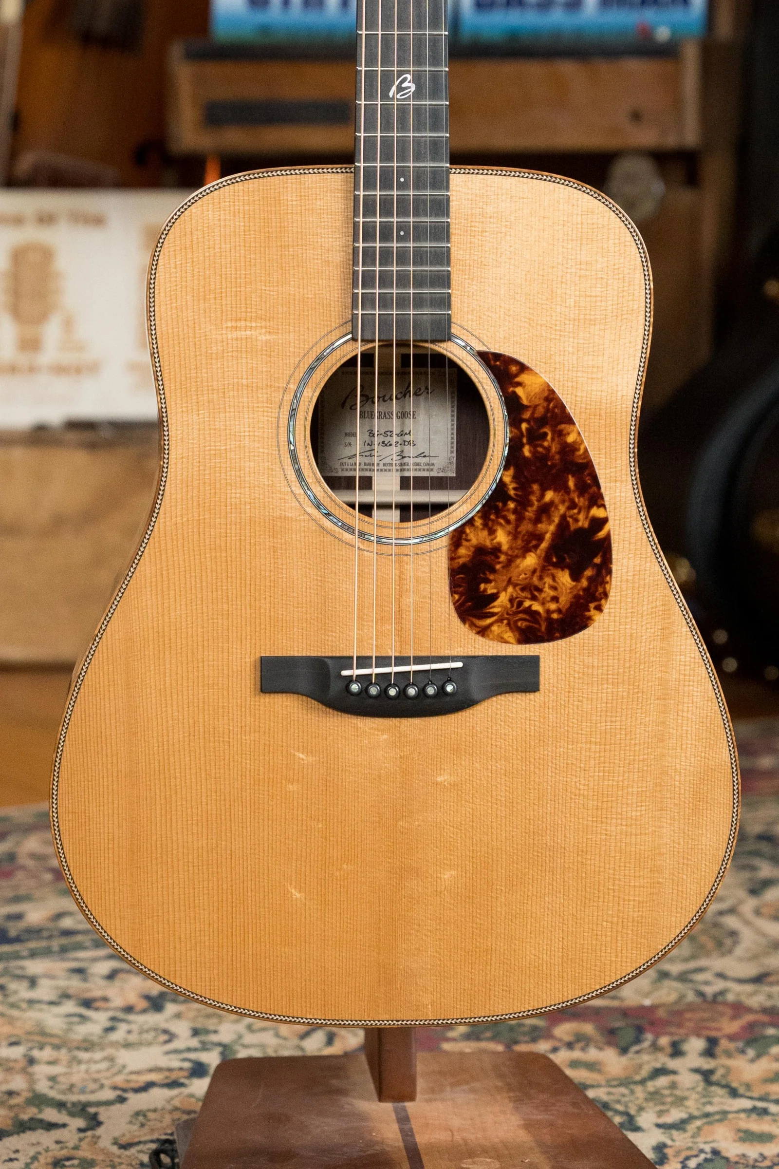 Boucher BG-52-GM Torrefied Master Grade Adirondack Red Spruce/East Indian Rosewood Bluegrass Goose Series Dreadnought Acoustic Guitar #1362 - Image 3