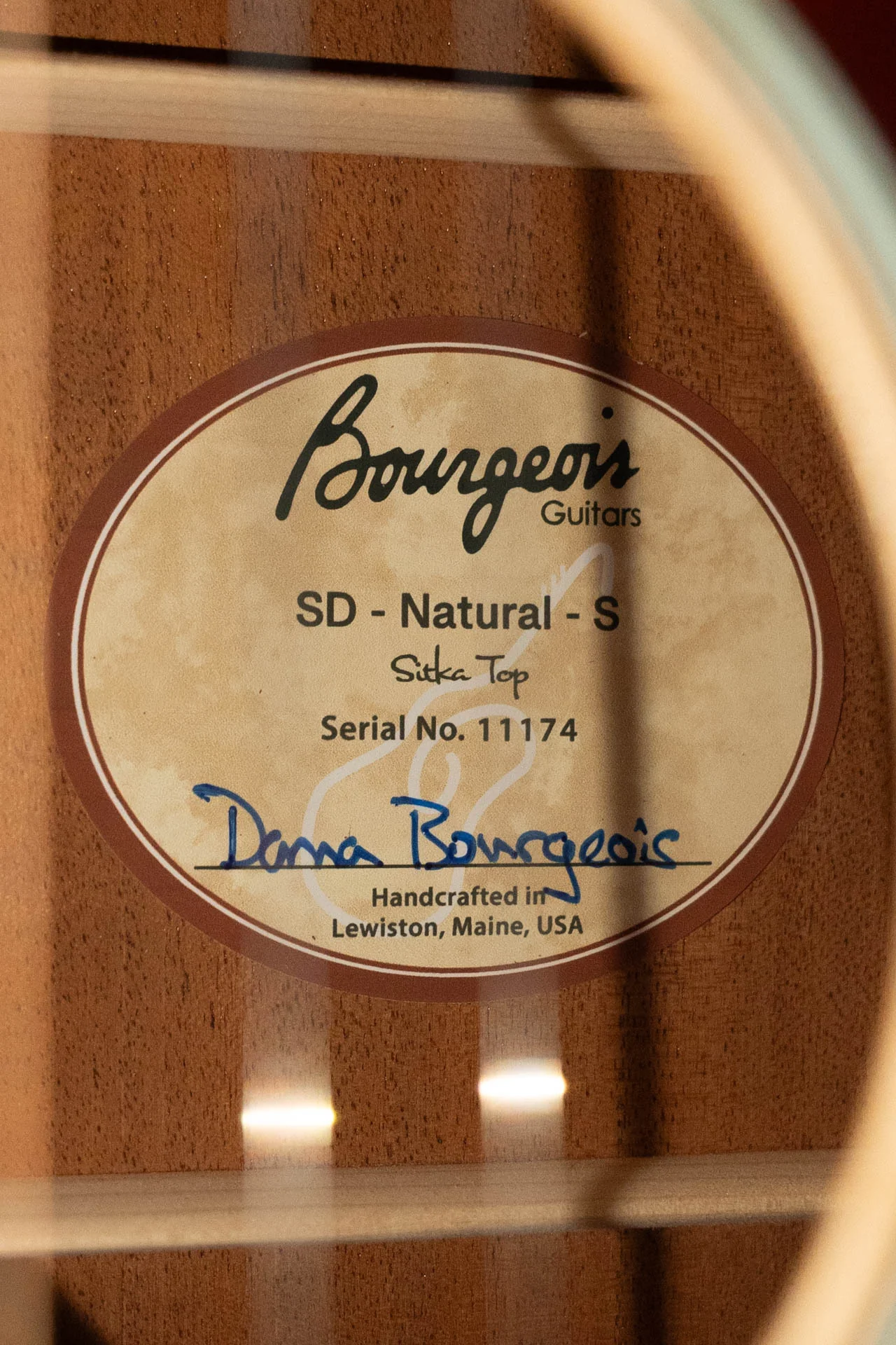 Bourgeois Professional Series Slope D Satin The Natural Sitka/Mahogany Slope Shoulder Dreadnought Acoustic Guitar #1174 - Image 11