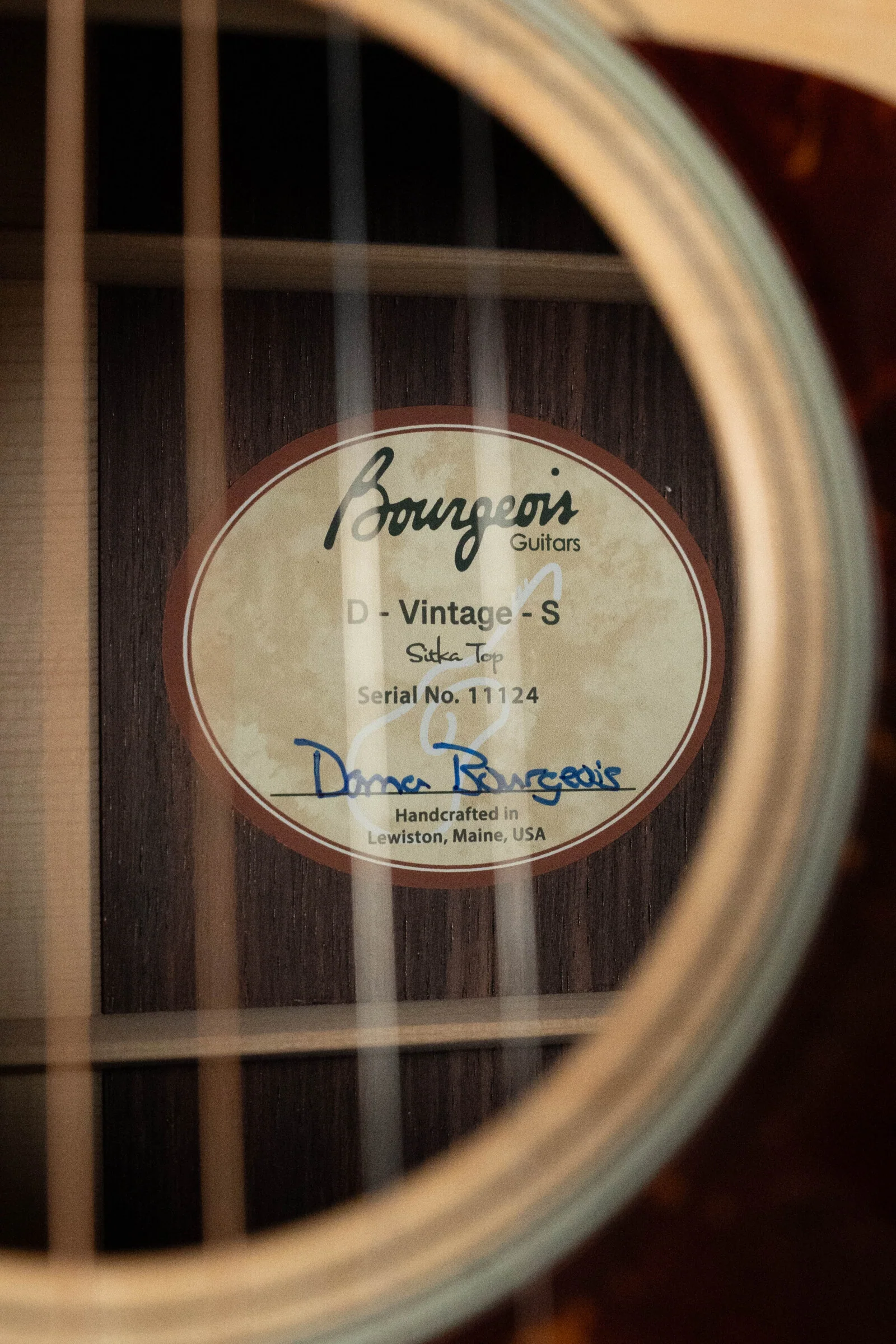 Bourgeois Professional Series Sitka/Rosewood Vintage Satin Dreadnought Acoustic Guitar #1124 - Image 4