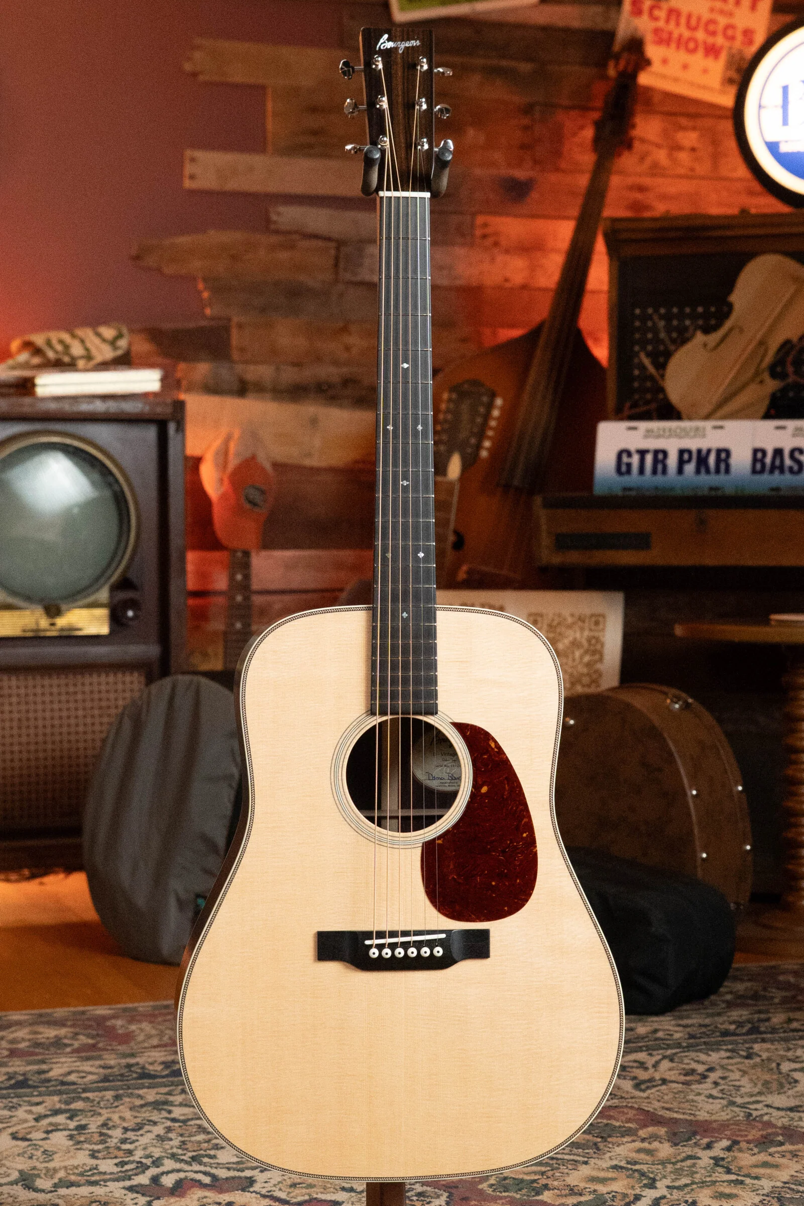 Bourgeois Professional Series Sitka/Rosewood Vintage Satin Dreadnought Acoustic Guitar #1124 - Image 6