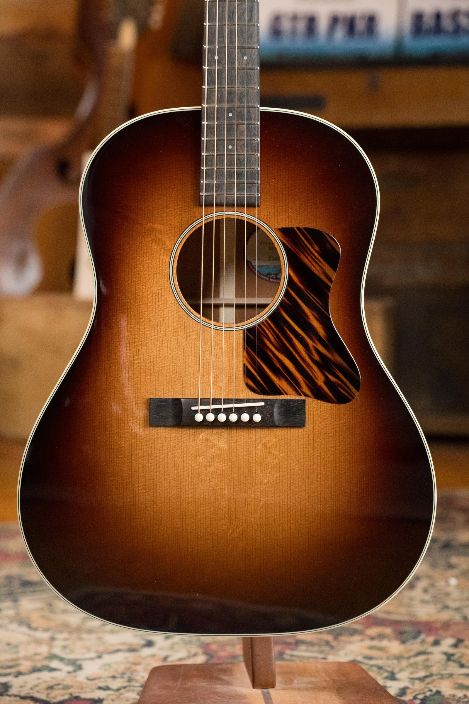 Bourgeois The Standard SDS/TS Touchstone Series Torrefied Sitka/Mahogany Slope Shoulder Sunburst Dreadnought Acoustic Guitar #2205 - Image 6