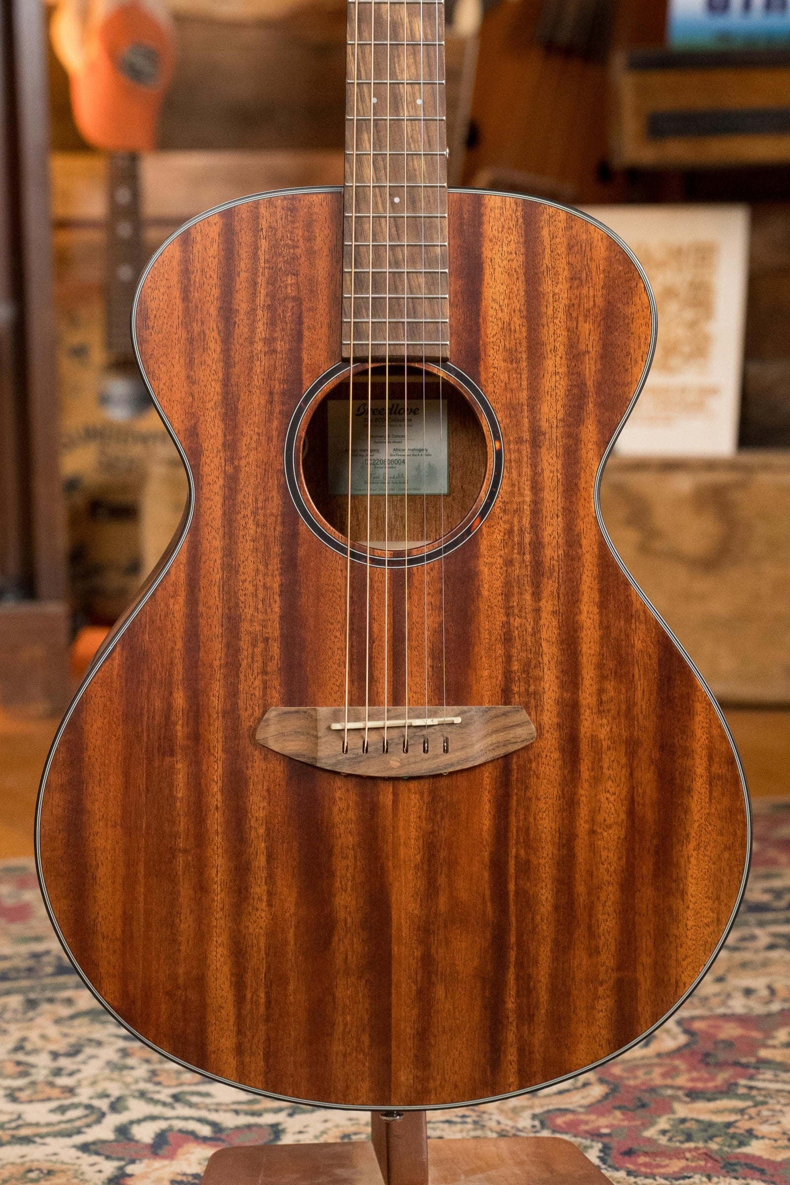 Breedlove Discovery Series All African Mahogany Concert Acoustic Guitar #8004 - Image 6