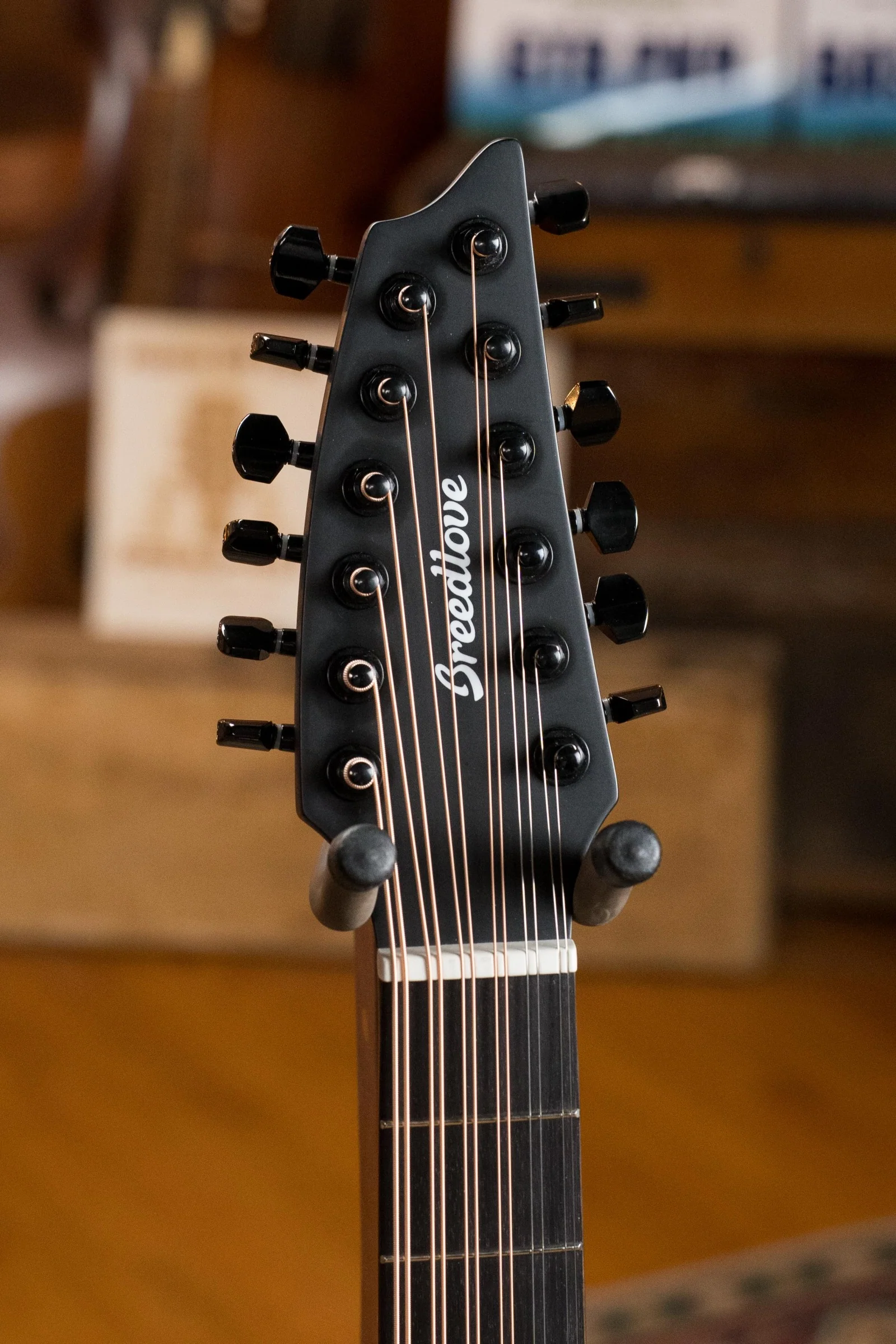 Breedlove Discovery Series Spruce/Mahogany 12 String Satin Black Double Course Concert Guitar w/Electronics #6094 - Image 7