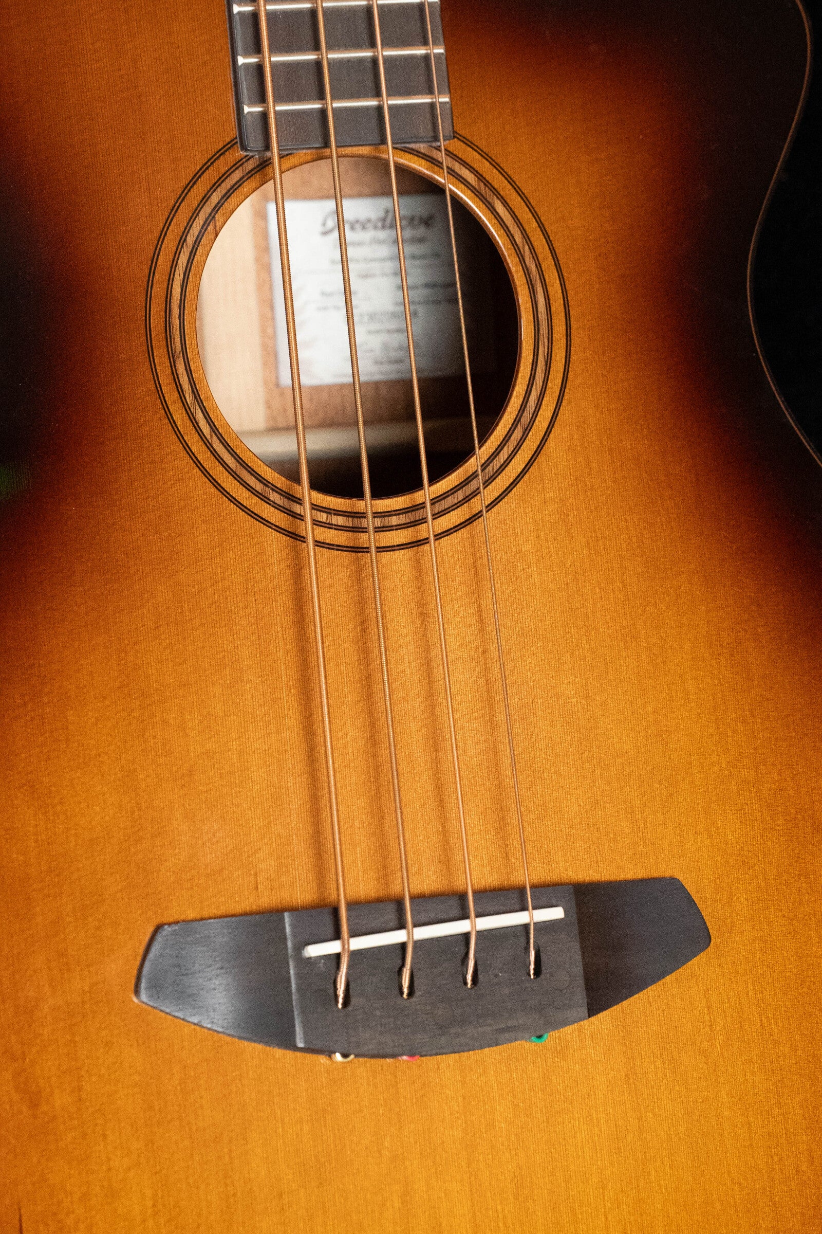 Breedlove Organic Solo Pro Concerto Red Cedar/African Mahogany Edgeburst Cutaway Acoustic Bass w/ Fishman Pickup #6054 - Image 4