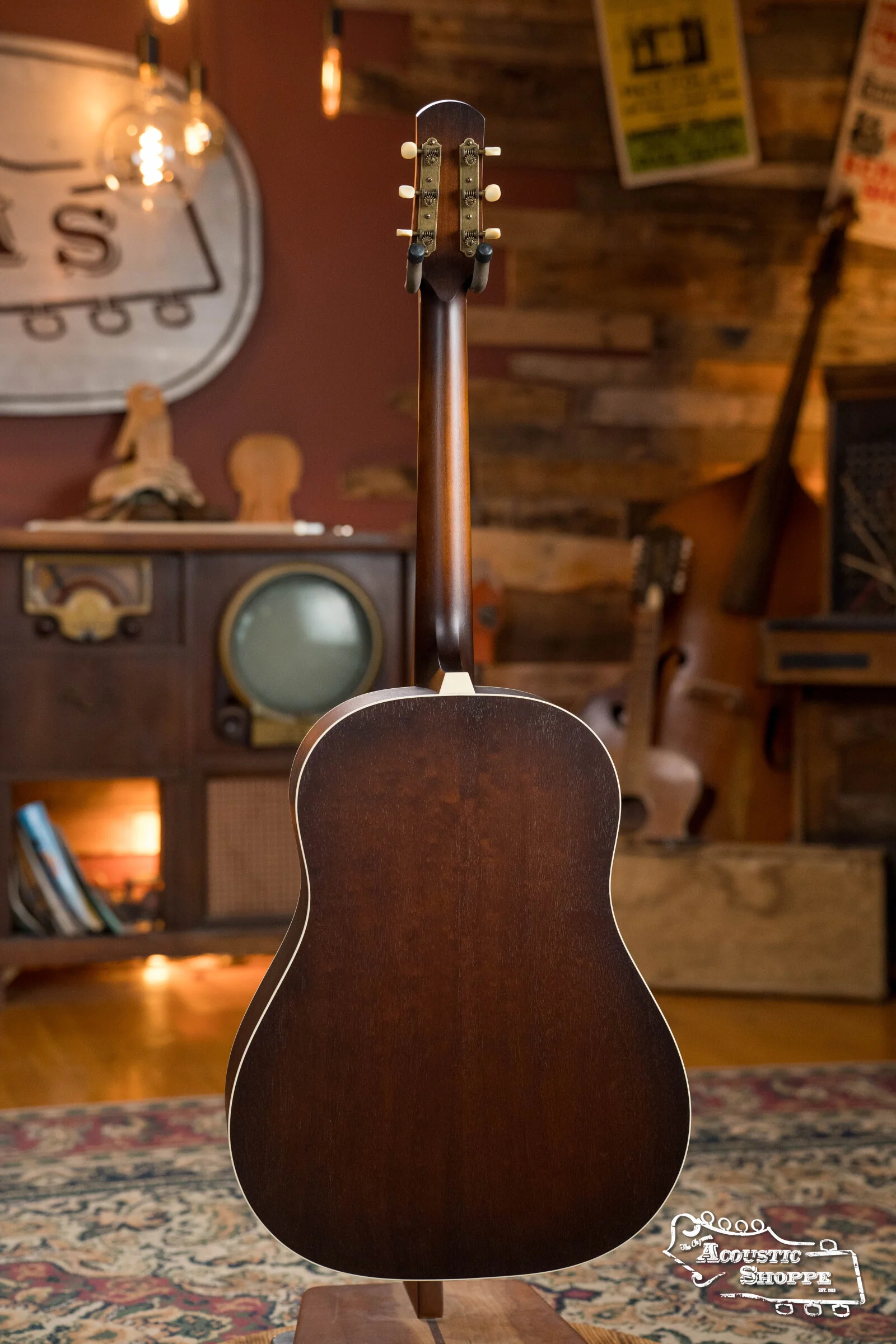 IRIS DF *Custom* Guild Sitka/Old Mahogany Burst Slope Shoulder Dreadnought Guitar #1044 - Image 9