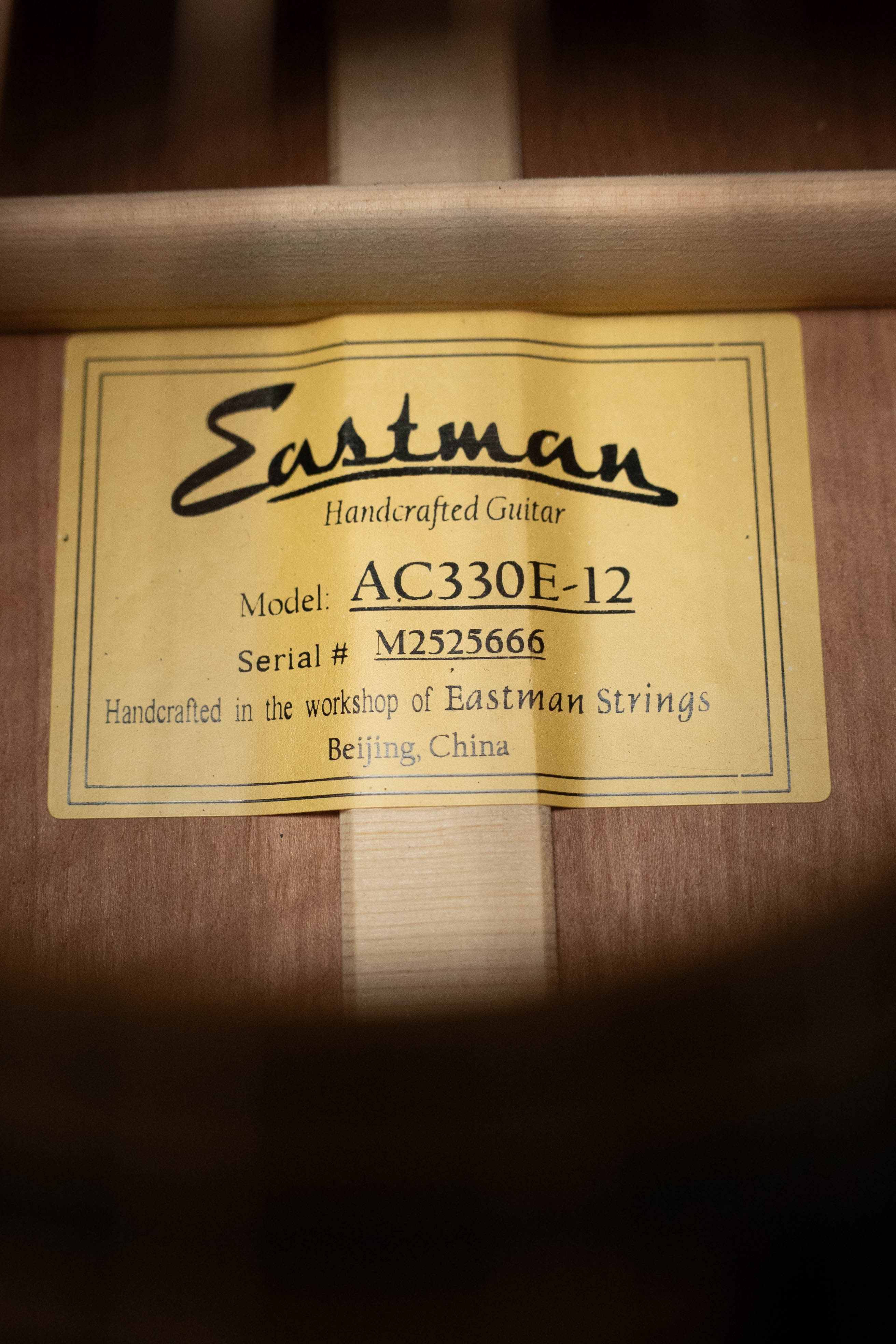 Eastman AC330E-12 Sitka/Mahogany Jumbo 12-String Guitar w/LR Baggs Pickup #5666 - Image 4