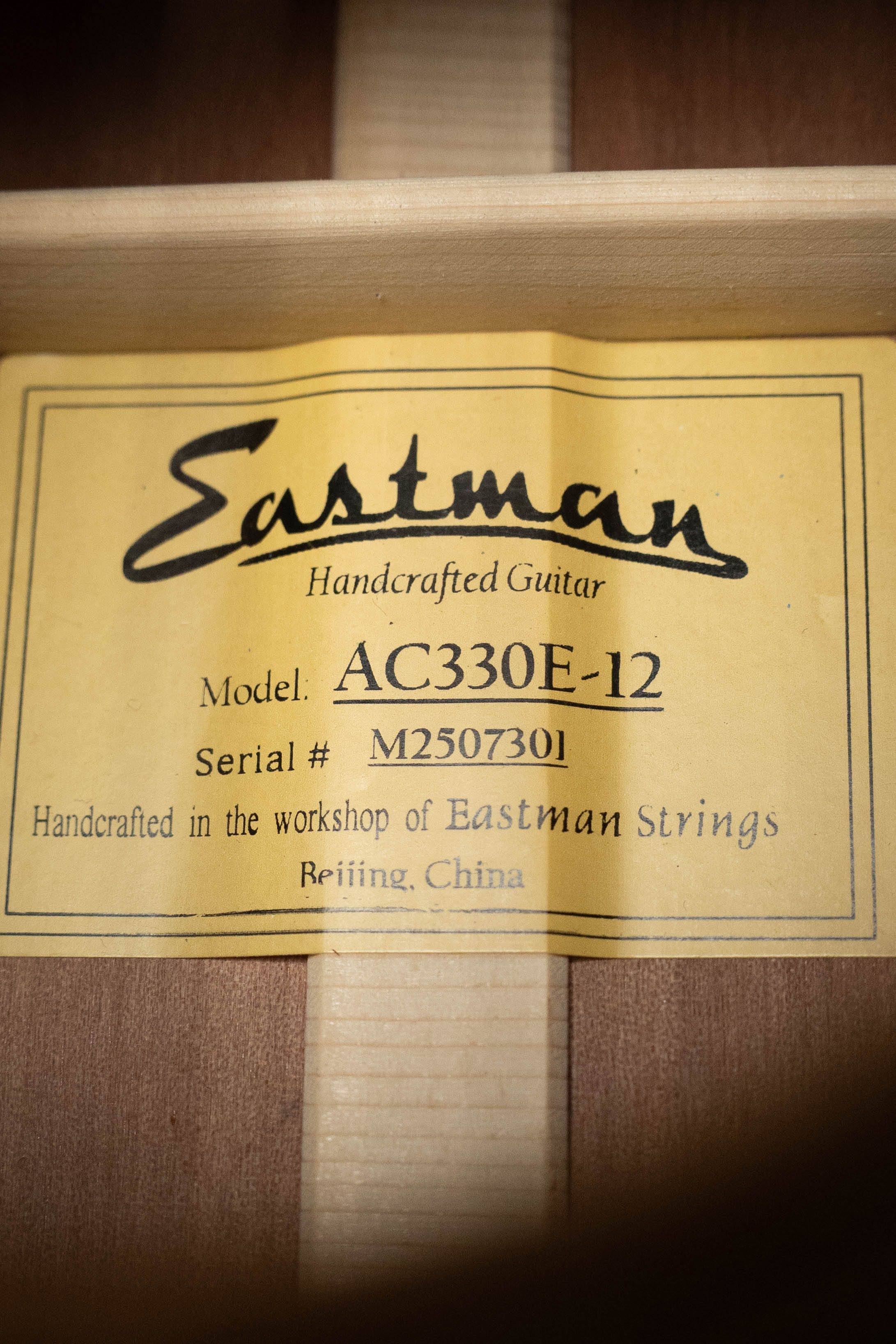 Eastman AC330E-12 Sitka/Mahogany Jumbo 12-String Guitar w/LR Baggs Pickup #7301 - Image 4