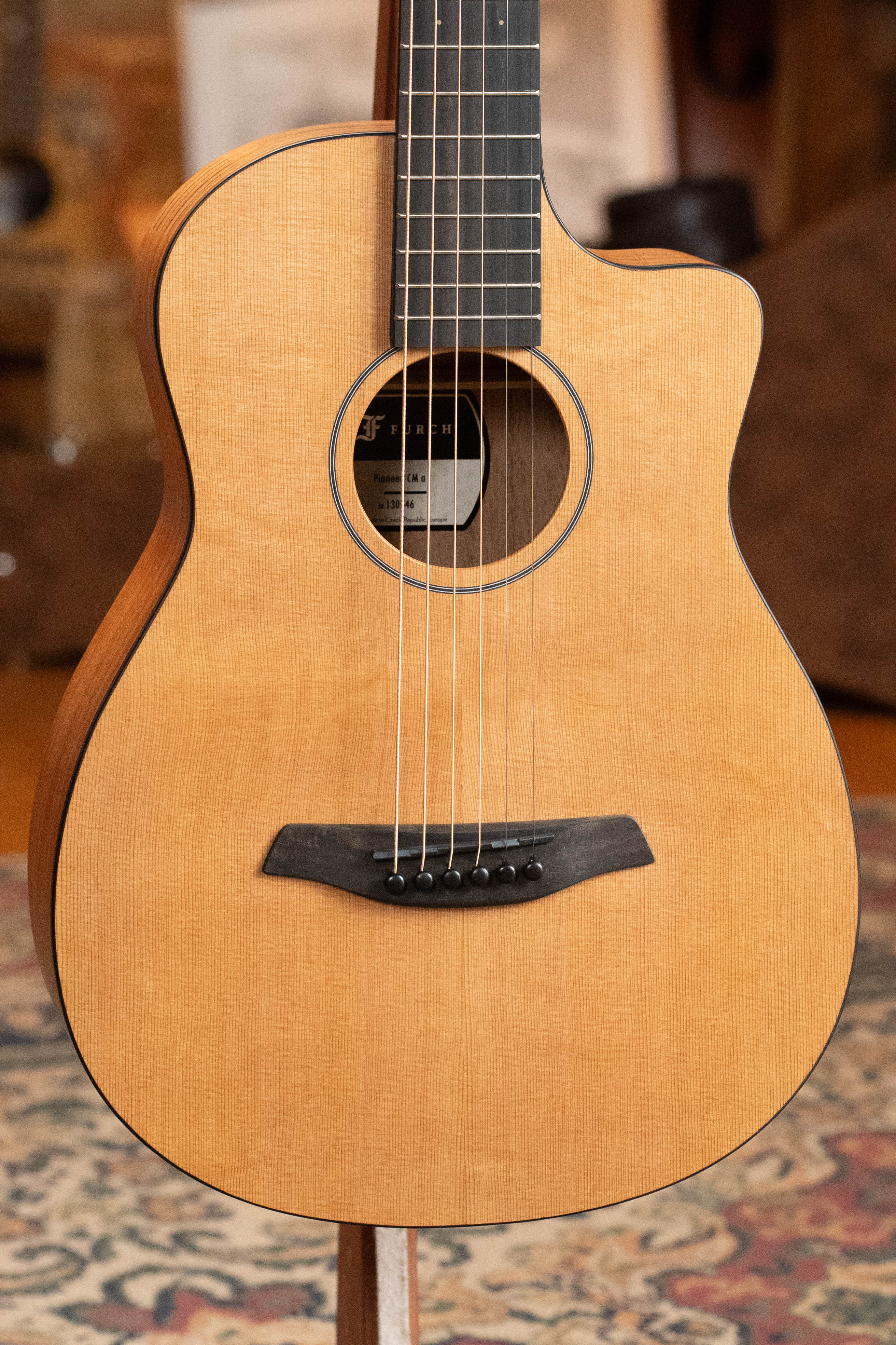 Furch Pioneer-CM Red Cedar/Mahogany Cutaway Travel Acoustic Guitar w/Soundport Boosters #0546 - Image 6