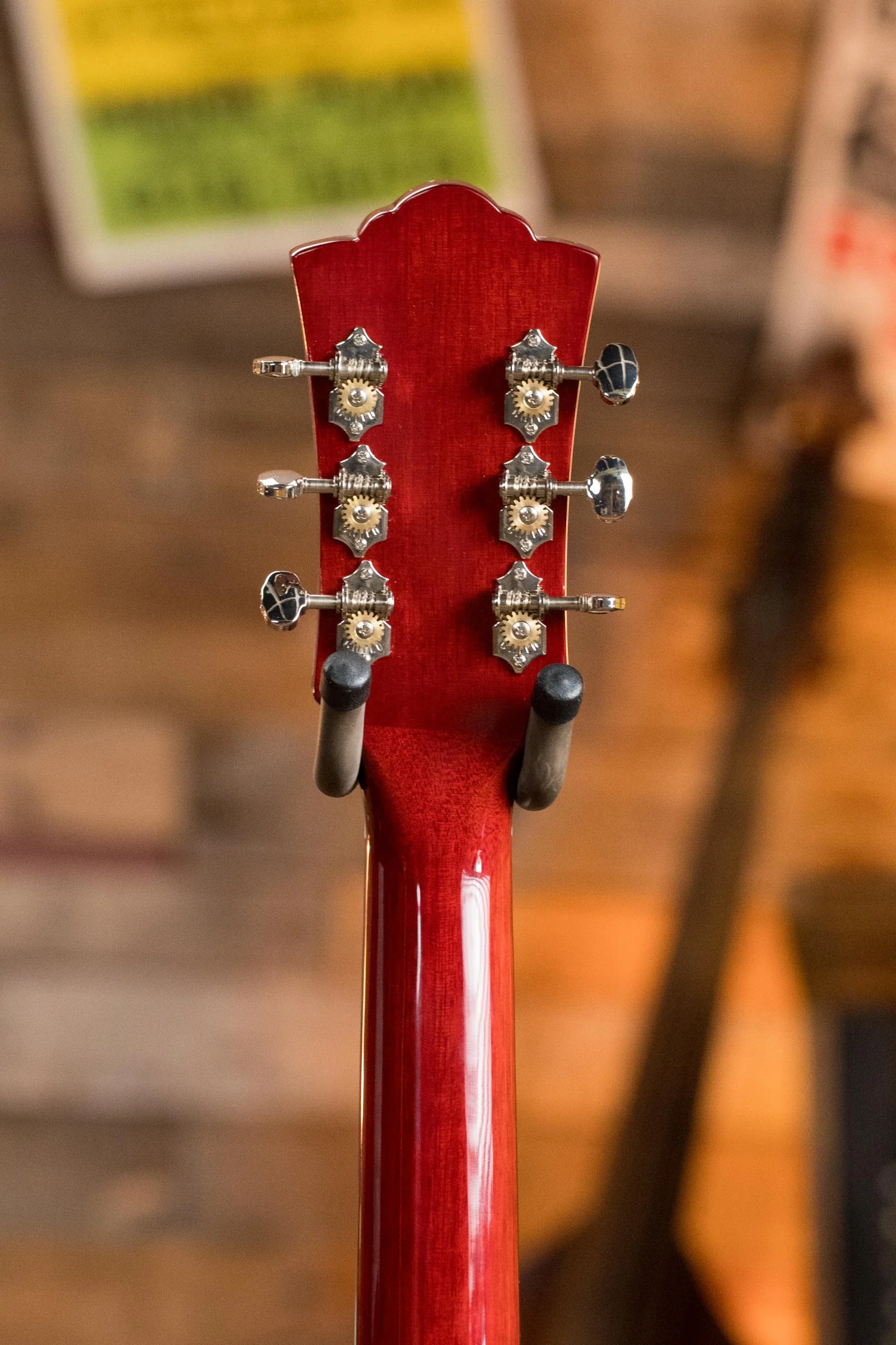 Guild D-140 Sitka/African Mahogany Cherry Burst Dreadnought Acoustic Guitar #4622 - Image 11