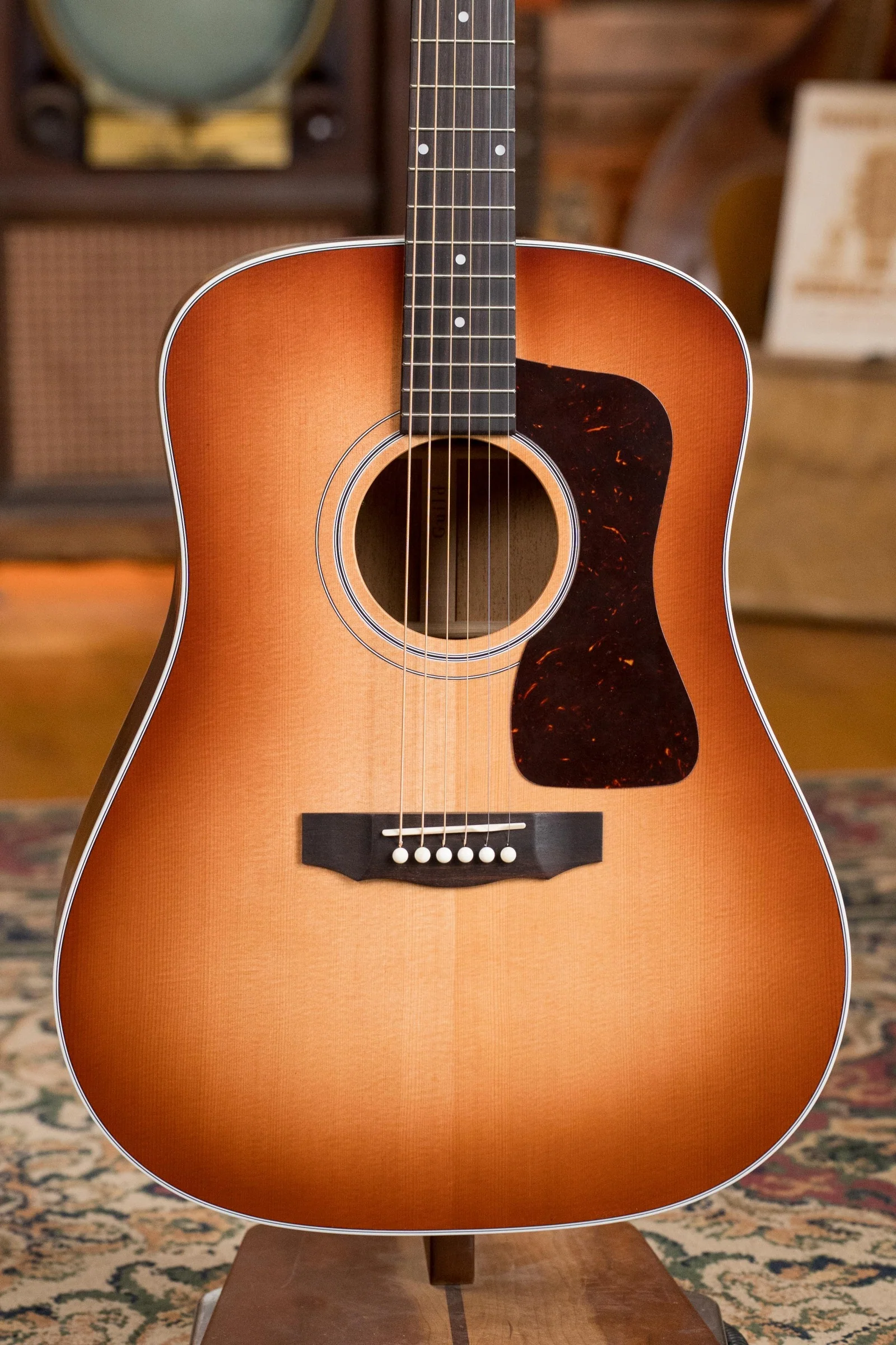 Guild D-40 Standard Sitka/Mahogany Pacific Sunset Burst Dreadnought Acoustic Guitar #0277 - Image 6