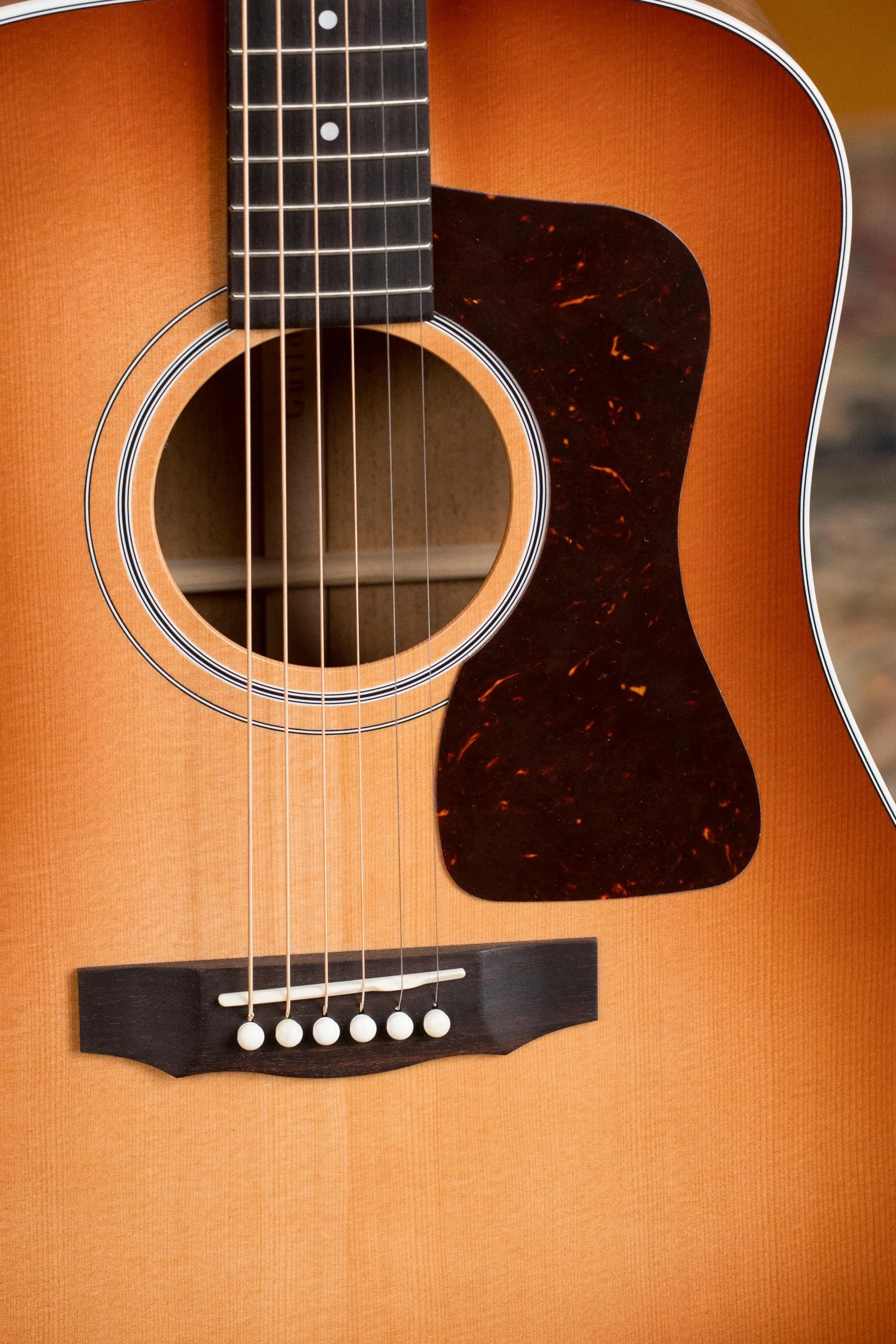 Guild D-40 Standard Sitka/Mahogany Pacific Sunset Burst Dreadnought Acoustic Guitar #0277 - Image 7