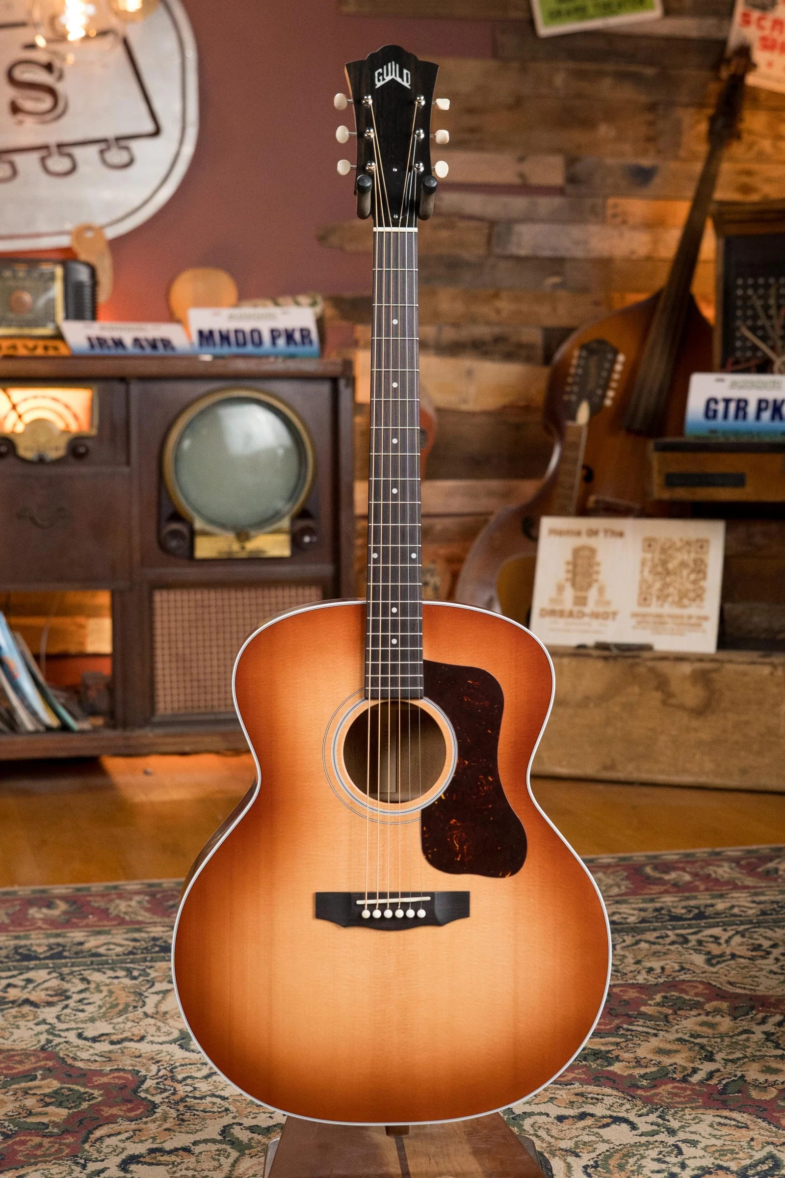 Guild F-40 Standard Sitka/Mahogany Pacific Sunset Burst Jumbo Acoustic Guitar #0068 - Image 5