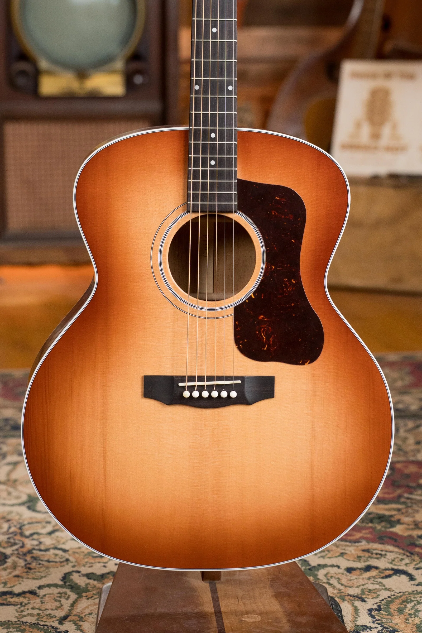 Guild F-40 Standard Sitka/Mahogany Pacific Sunset Burst Jumbo Acoustic Guitar #0068 - Image 6