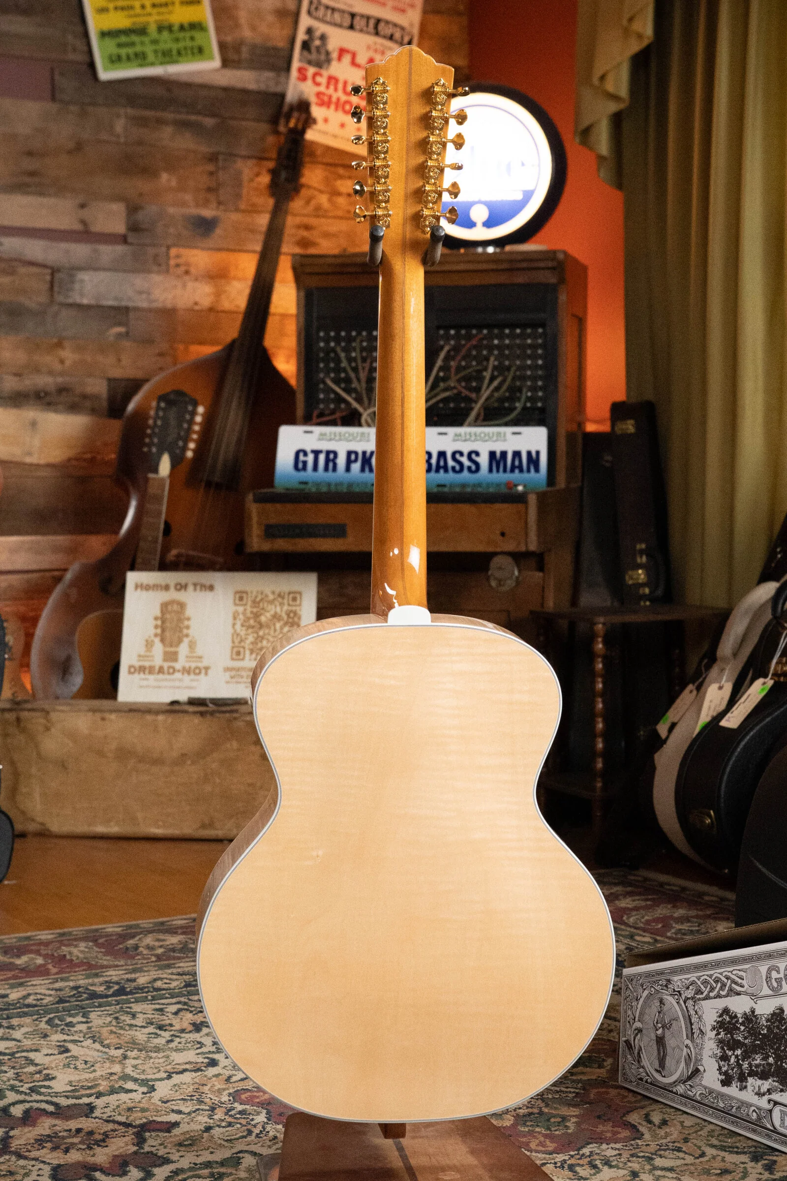 Guild F-512E Sitka/Flamed Maple 12 String Maple Blonde Jumbo Guitar w/LR Baggs Electronics #0556 - Image 11