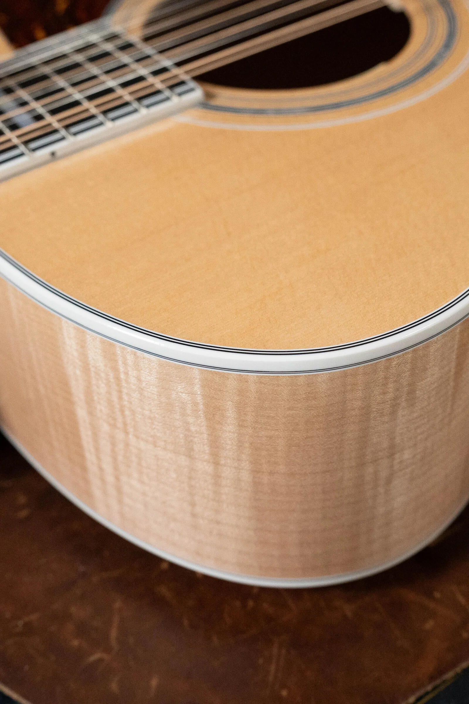 Guild F-512E Sitka/Flamed Maple 12 String Maple Blonde Jumbo Guitar w/LR Baggs Electronics #0556 - Image 16