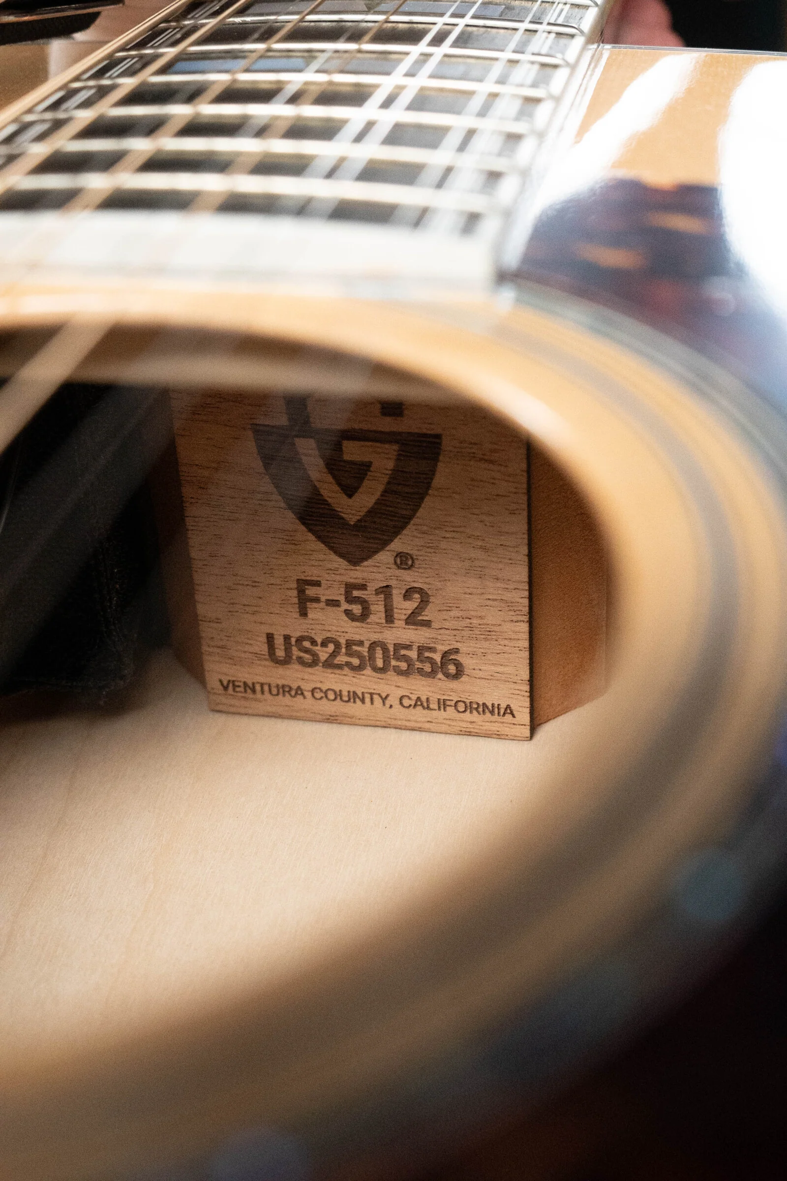 Guild F-512E Sitka/Flamed Maple 12 String Maple Blonde Jumbo Guitar w/LR Baggs Electronics #0556 - Image 3