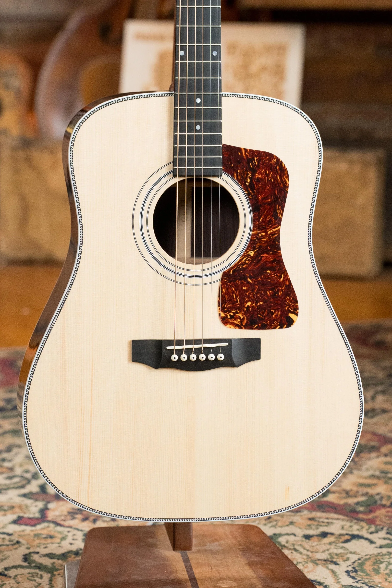 Guild Limited Edition 21 of 25 D-50T Herringbone Spruce/Rosewood Dreadnought Acoustic Guitar #0305 - Image 7