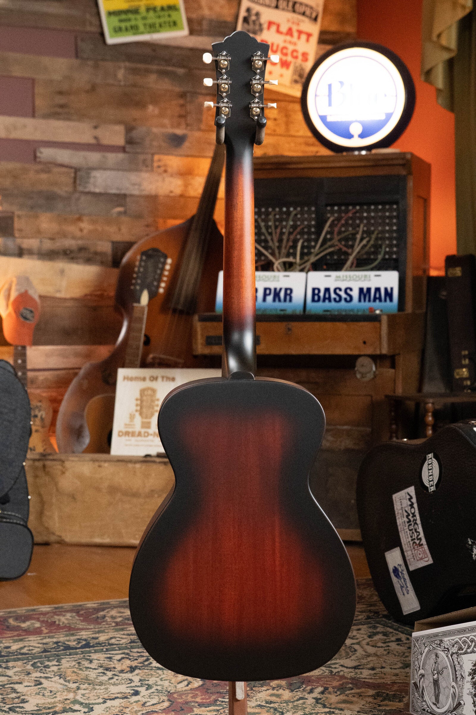 Guild M-20 All Mahogany Vintage Sunburst Concert Acoustic Guitar #0696 - Image 10