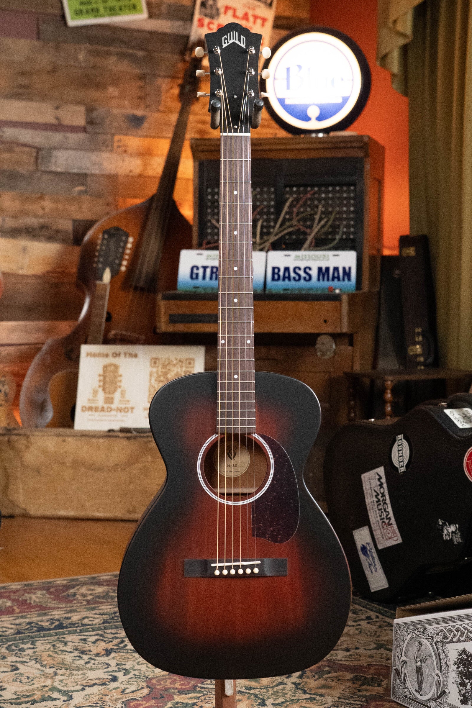 Guild M-20 All Mahogany Vintage Sunburst Concert Acoustic Guitar #0696 - Image 6