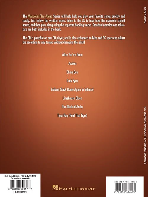 Mandolin Play-Along Series Gypsy Swing Vol. 5  (HL00702521) - Image 6