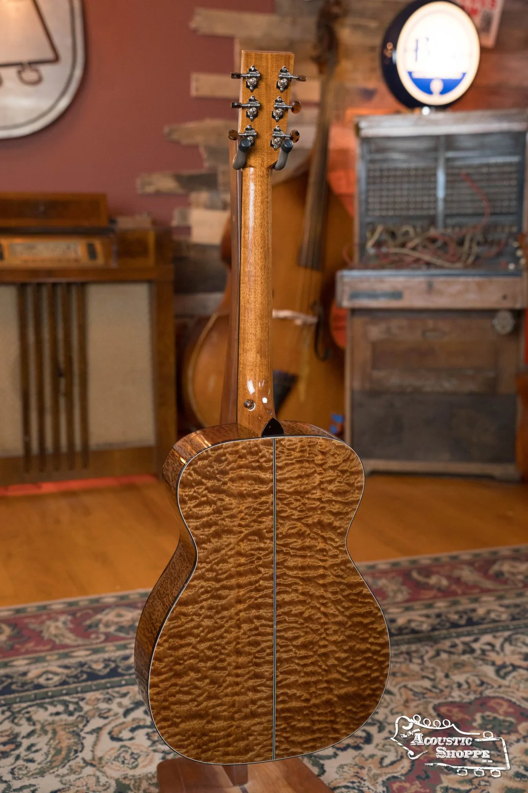 Hinde Adirondack/Quilted Sapele OO 14-Fret Acoustic Guitar #6 - Image 9
