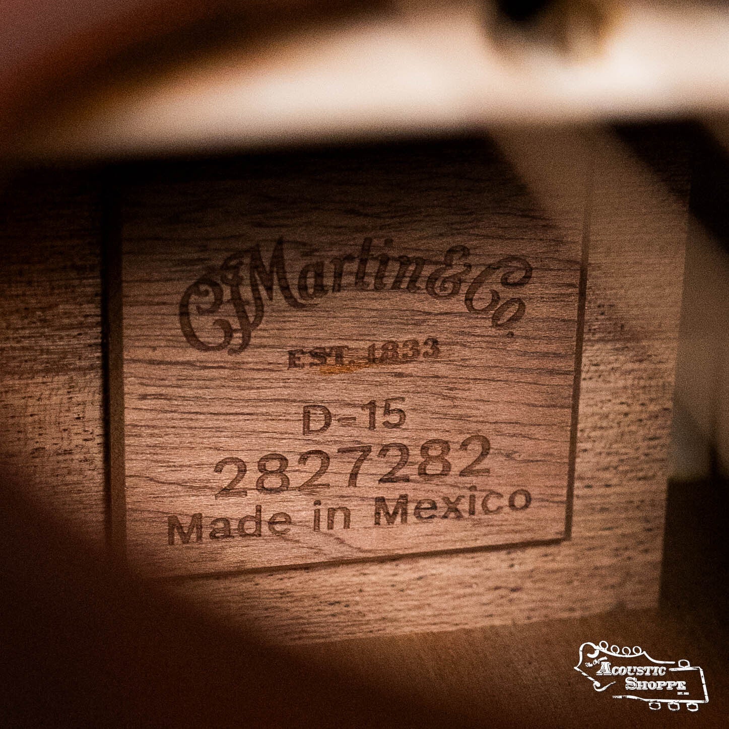 (Shop Worn) Martin D-15E Indian Plantation Mahogany/Sapele Dreadnought Guitar w/Martin E-1 Pickup #7282 - Image 4