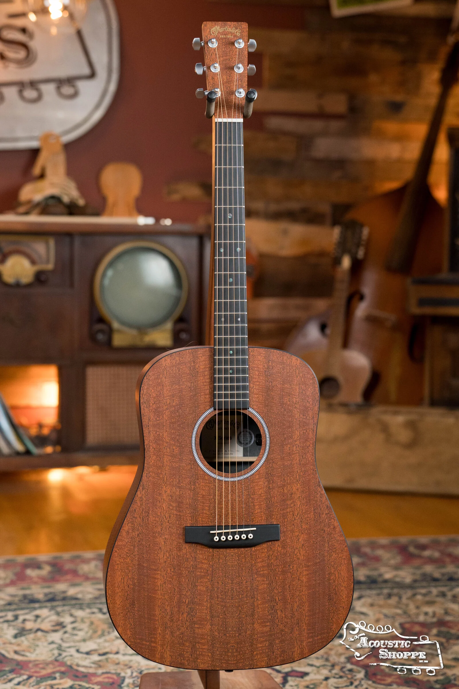 (Shop -Worn) Martin D-X1E All HPL Figured Mahogany Dreadnought Guitar w/Martin E-1 Pickup #9164 - Image 5