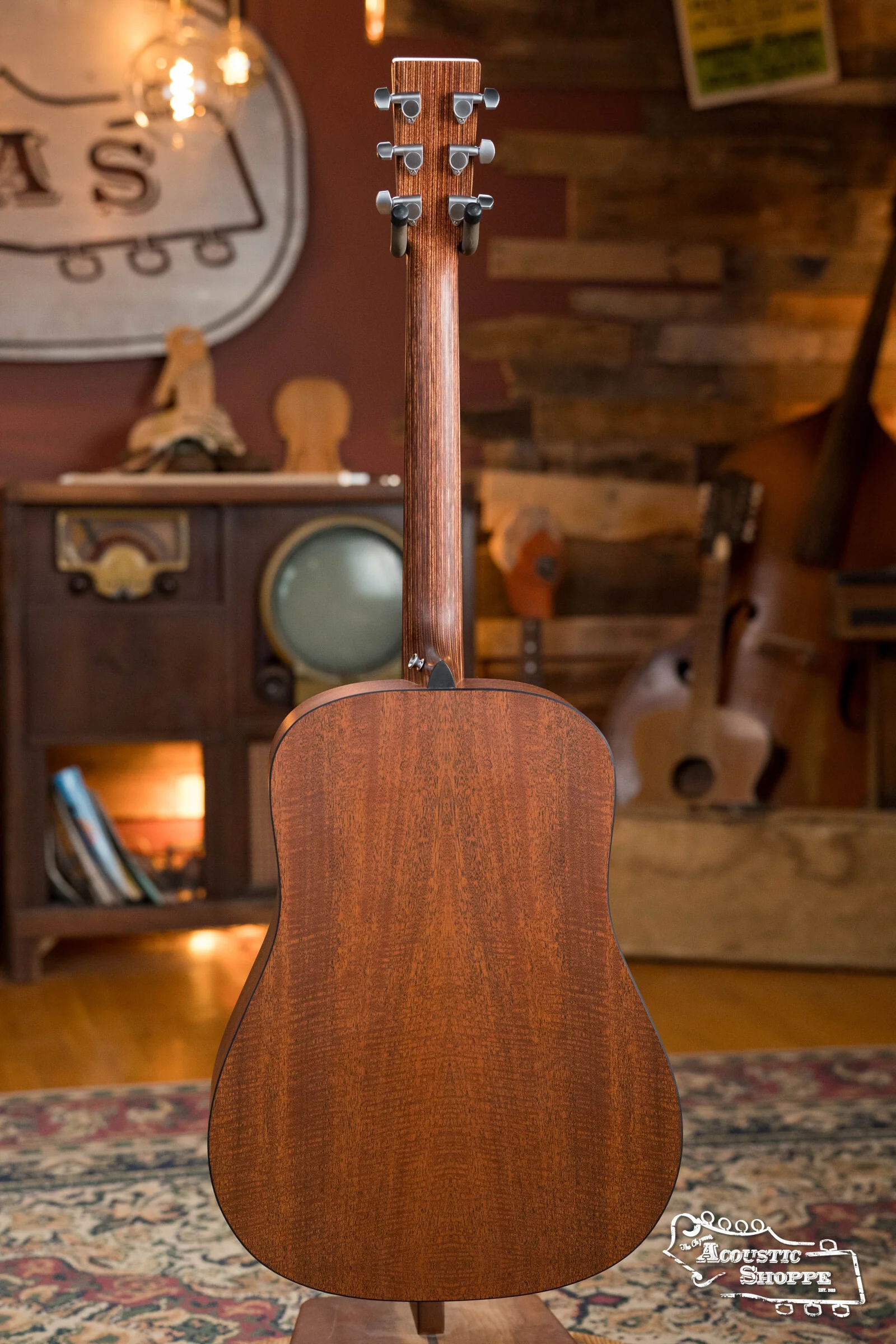 (Shop -Worn) Martin D-X1E All HPL Figured Mahogany Dreadnought Guitar w/Martin E-1 Pickup #9164 - Image 8
