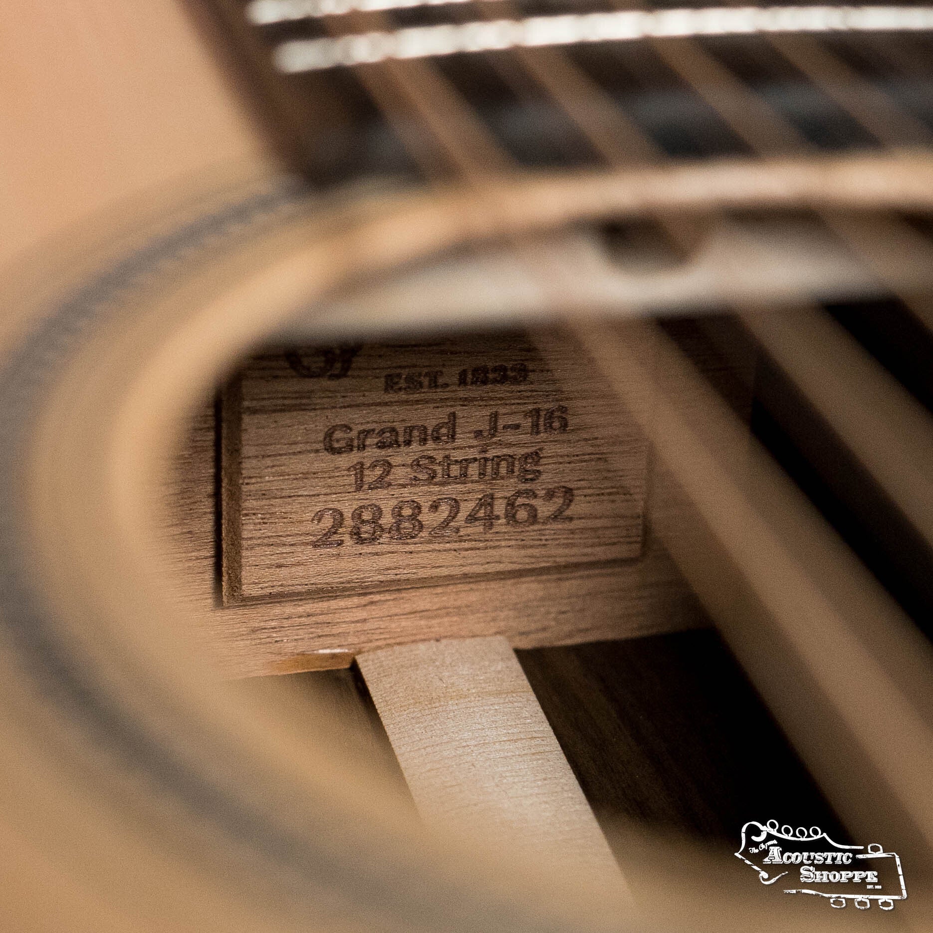 (Shop Worn) Martin Grand J-16E 12 String Satin Spruce/Indian Rosewood Guitar w/Martin E-1 pickup #2462 - Image 5