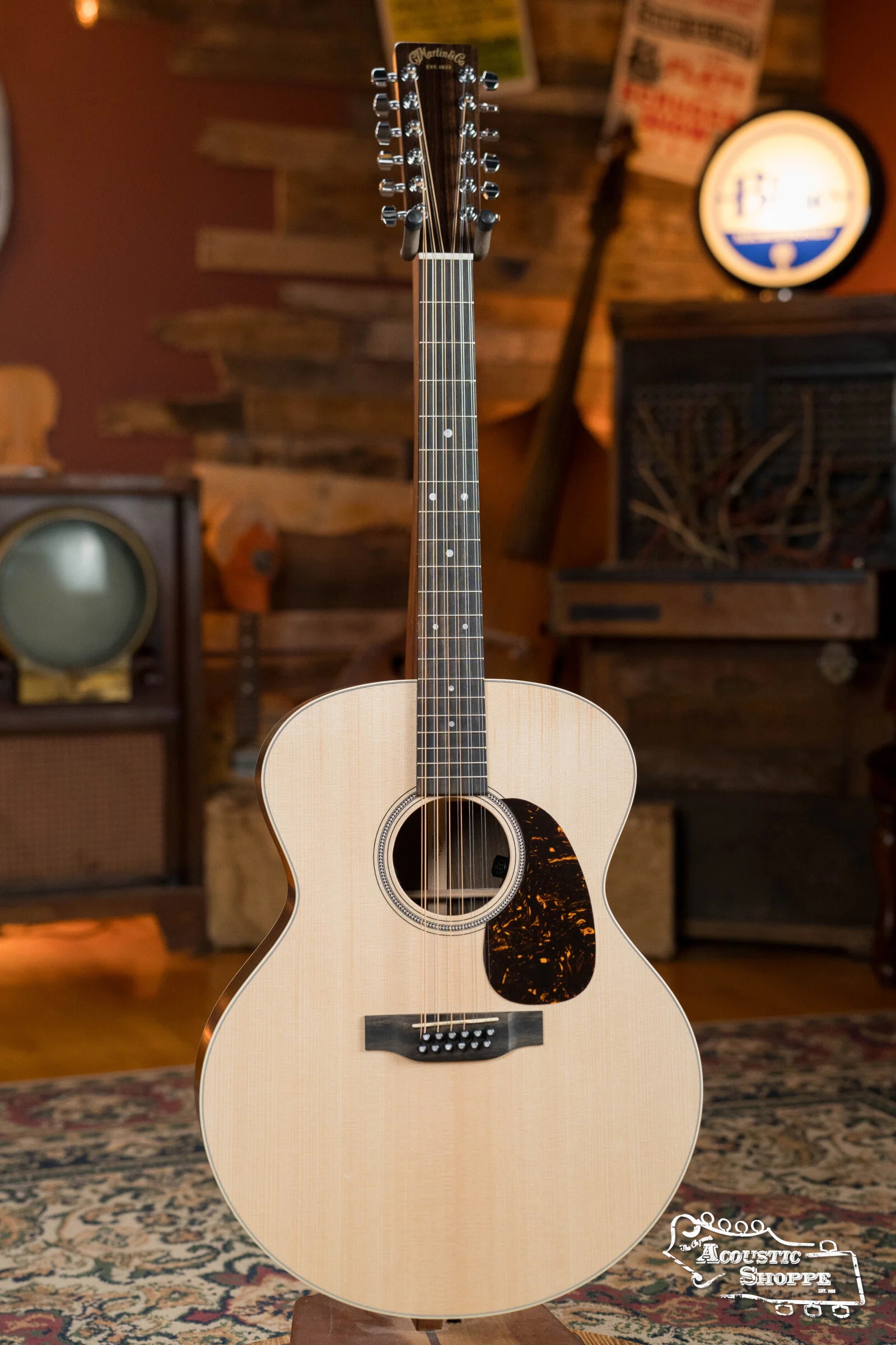(Shop Worn) Martin Grand J-16E 12 String Satin Spruce/Indian Rosewood Guitar w/Martin E-1 pickup #2462 - Image 7