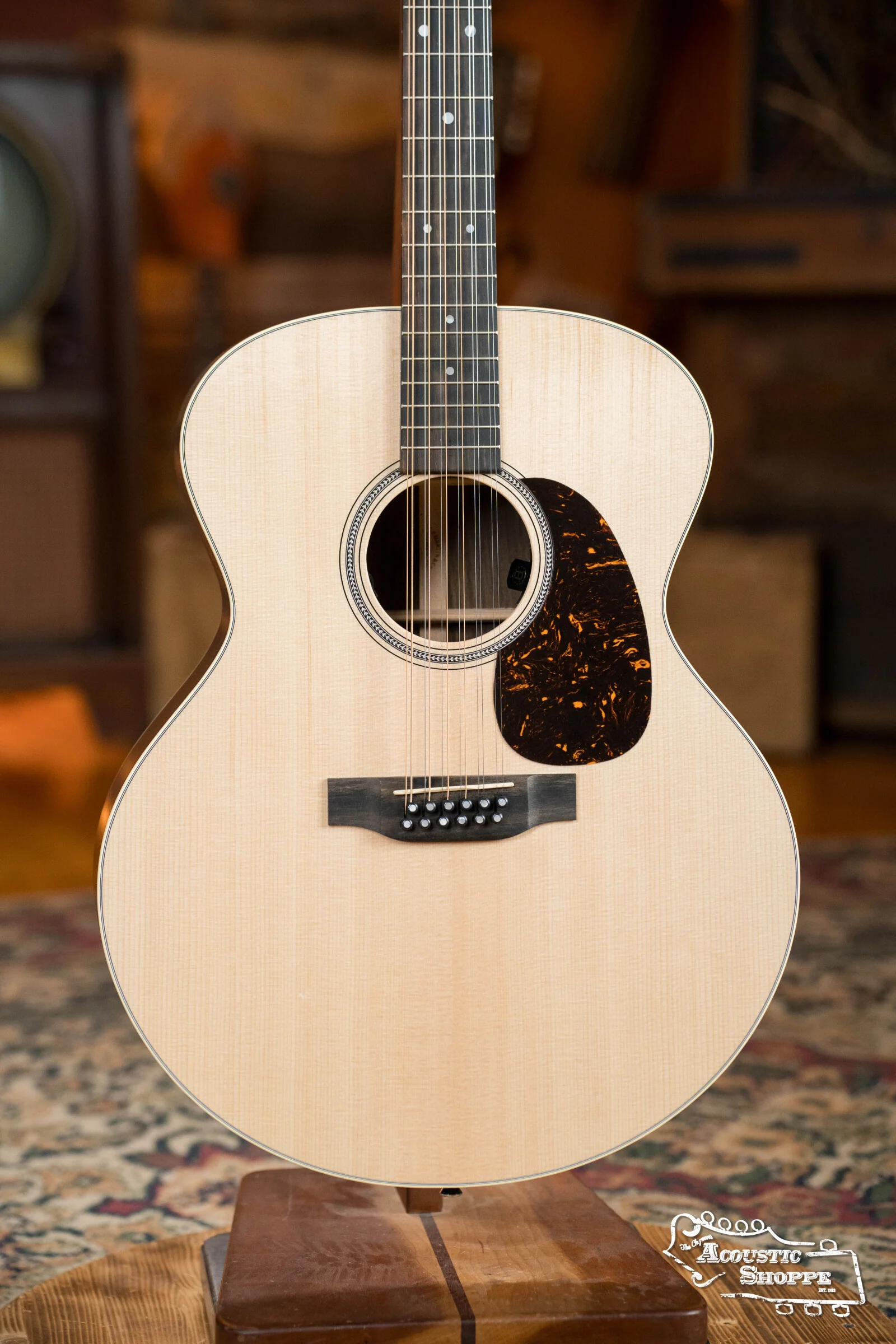(Shop Worn) Martin Grand J-16E 12 String Satin Spruce/Indian Rosewood Guitar w/Martin E-1 pickup #2462 - Image 8