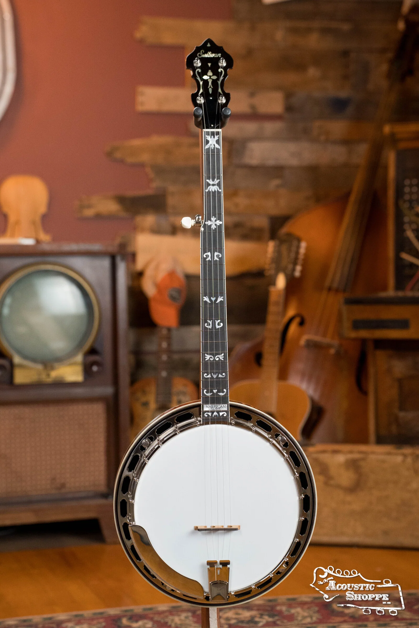 Sullivan American Classic 75 "Flying Eagle" Pattern Mahogany Resonator Banjo #5242 - Image 6