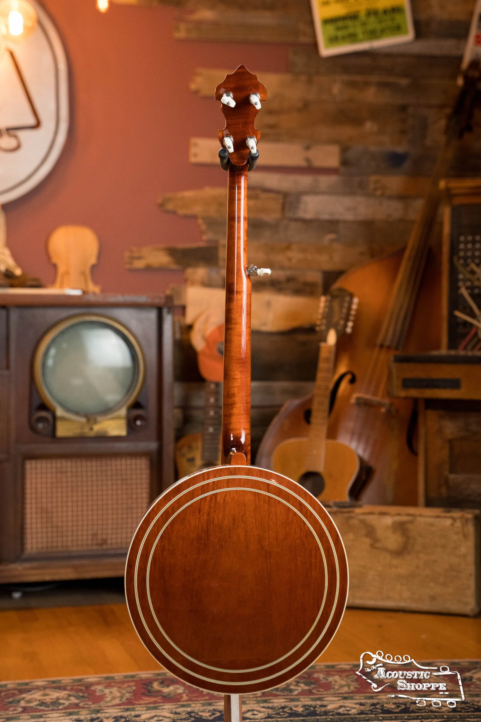 Sullivan American Classic 75 "Leaves and Bows" Pattern Mahogany Resonator Banjo #0241 - Image 11