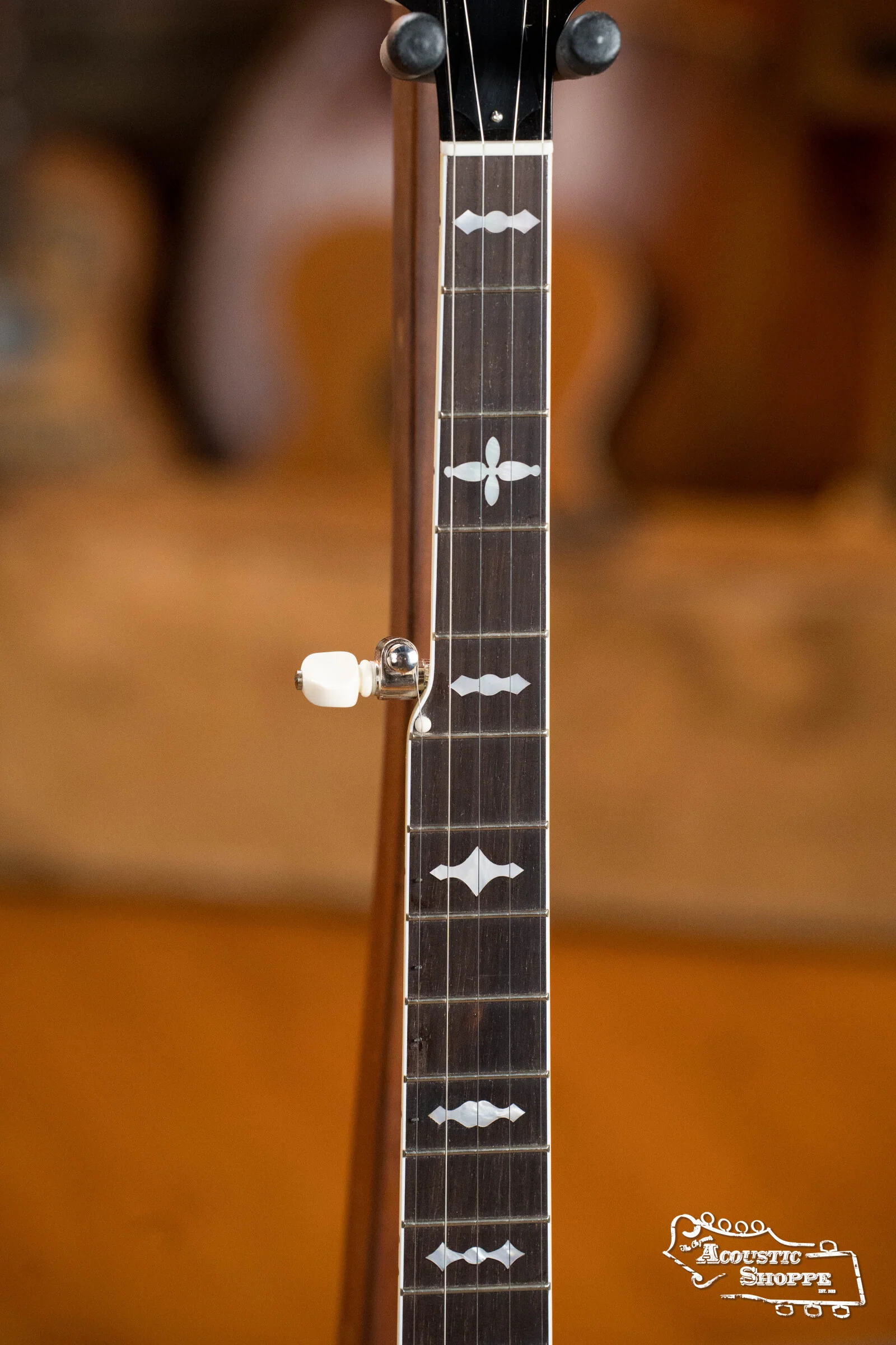Sullivan American Classic 75 "Leaves and Bows" Pattern Mahogany Resonator Banjo #0241 - Image 8