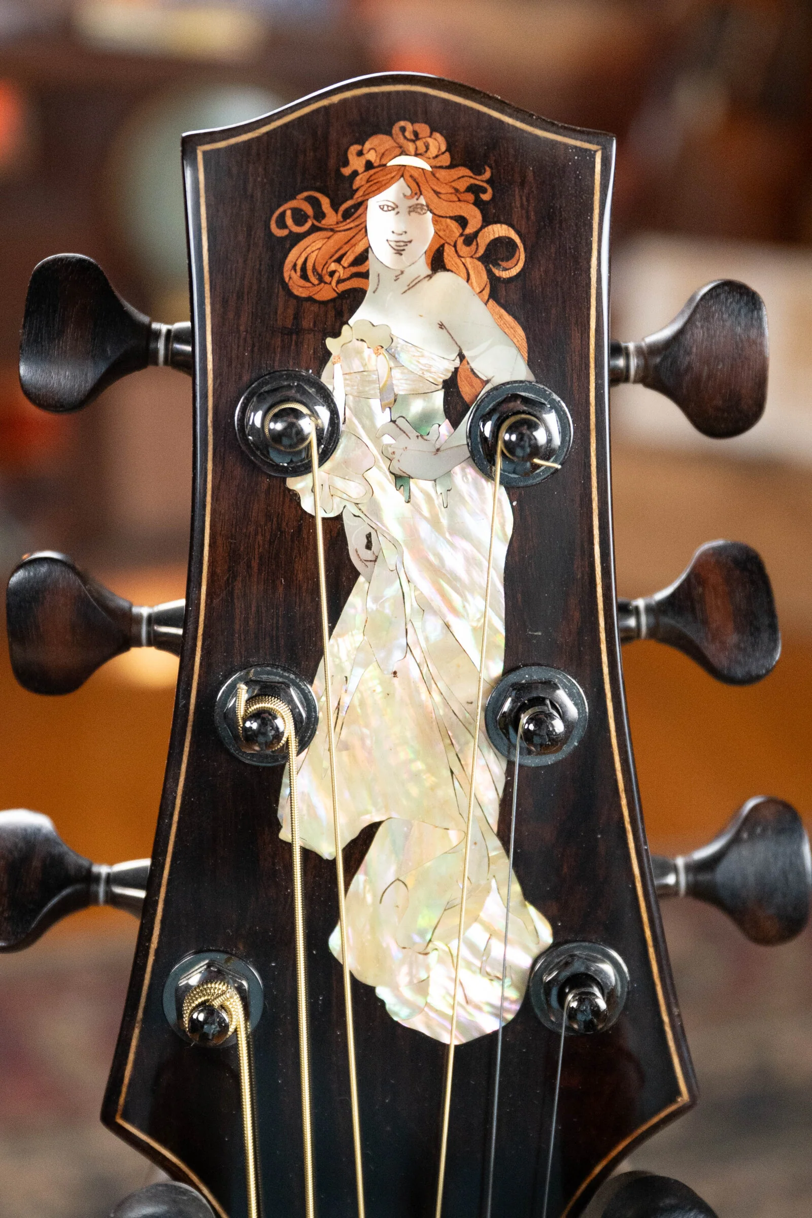 (Used) 2015 Kinnaird Red Lady Bear Claw Sitka/Black & White Ebony Slope Shoulder Venetian Cutaway Dreadnought Guitar w/K&K Pickup #0153 - Image 16