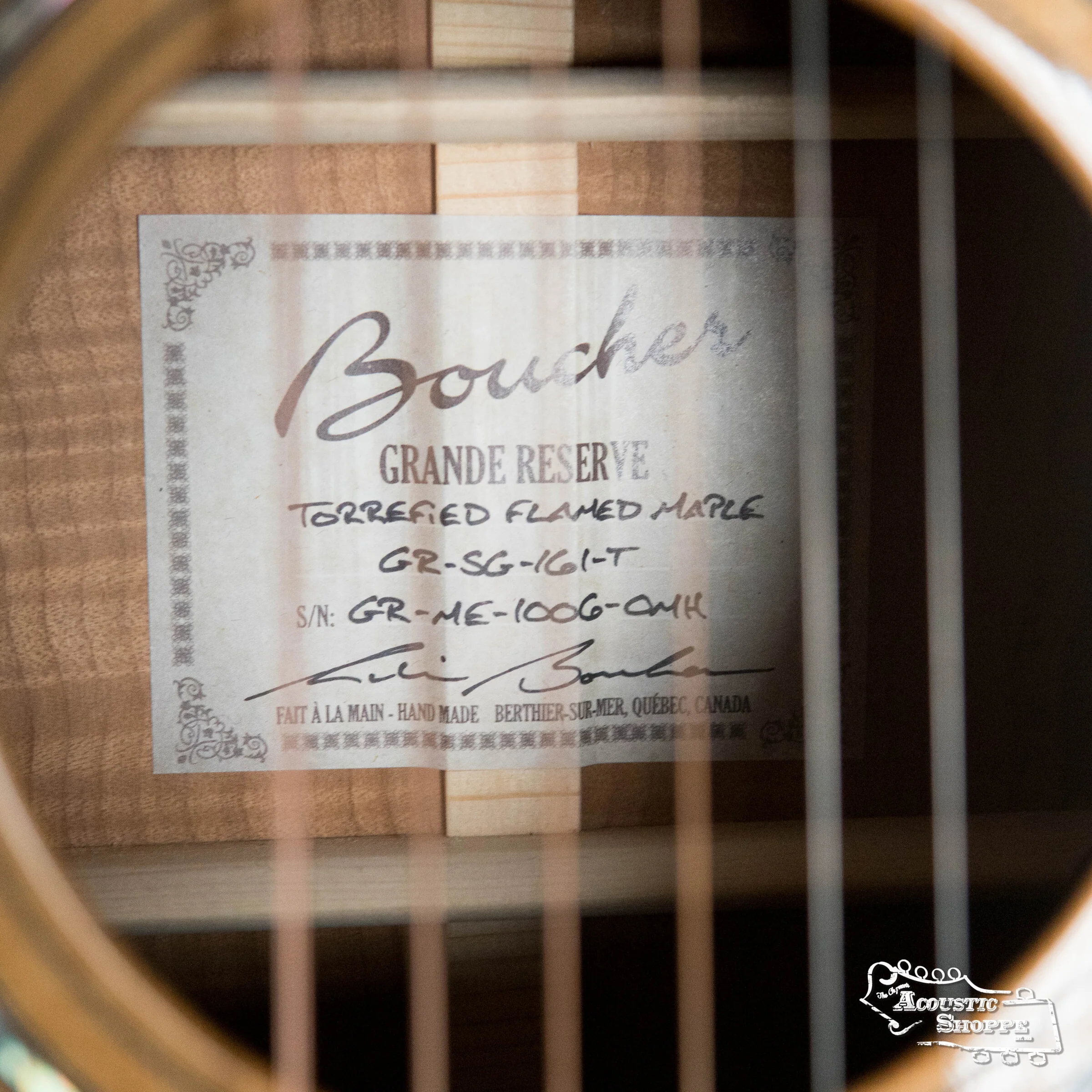 (Used) Boucher GR-SG-161-T Grande Reserve Red Spruce/Torrefied Flamed Maple OM Hybrid Acoustic Guitar - Image 9