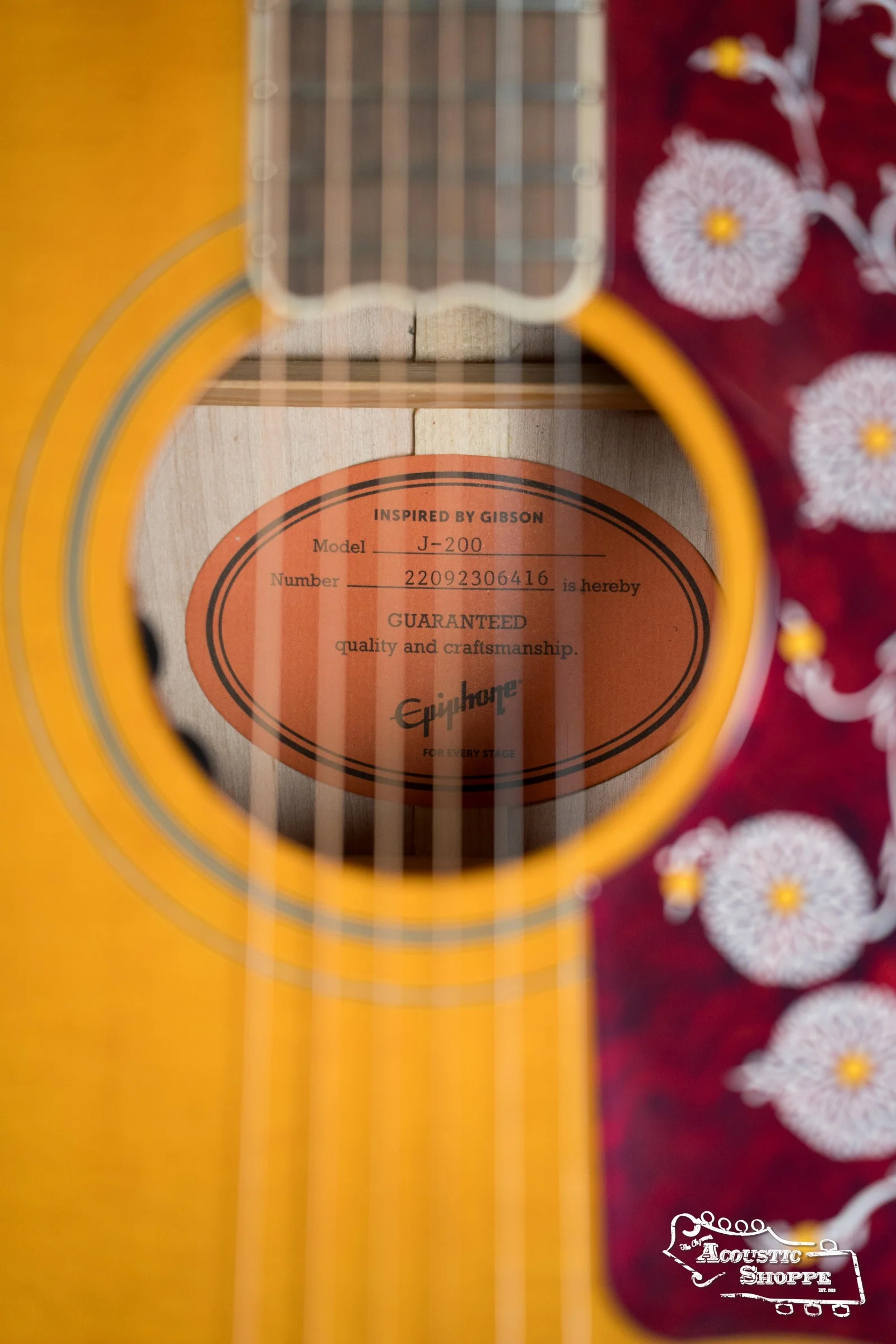 (Used) 2023 Epiphone J-200 Acoustic Guitar #6416 - Image 4