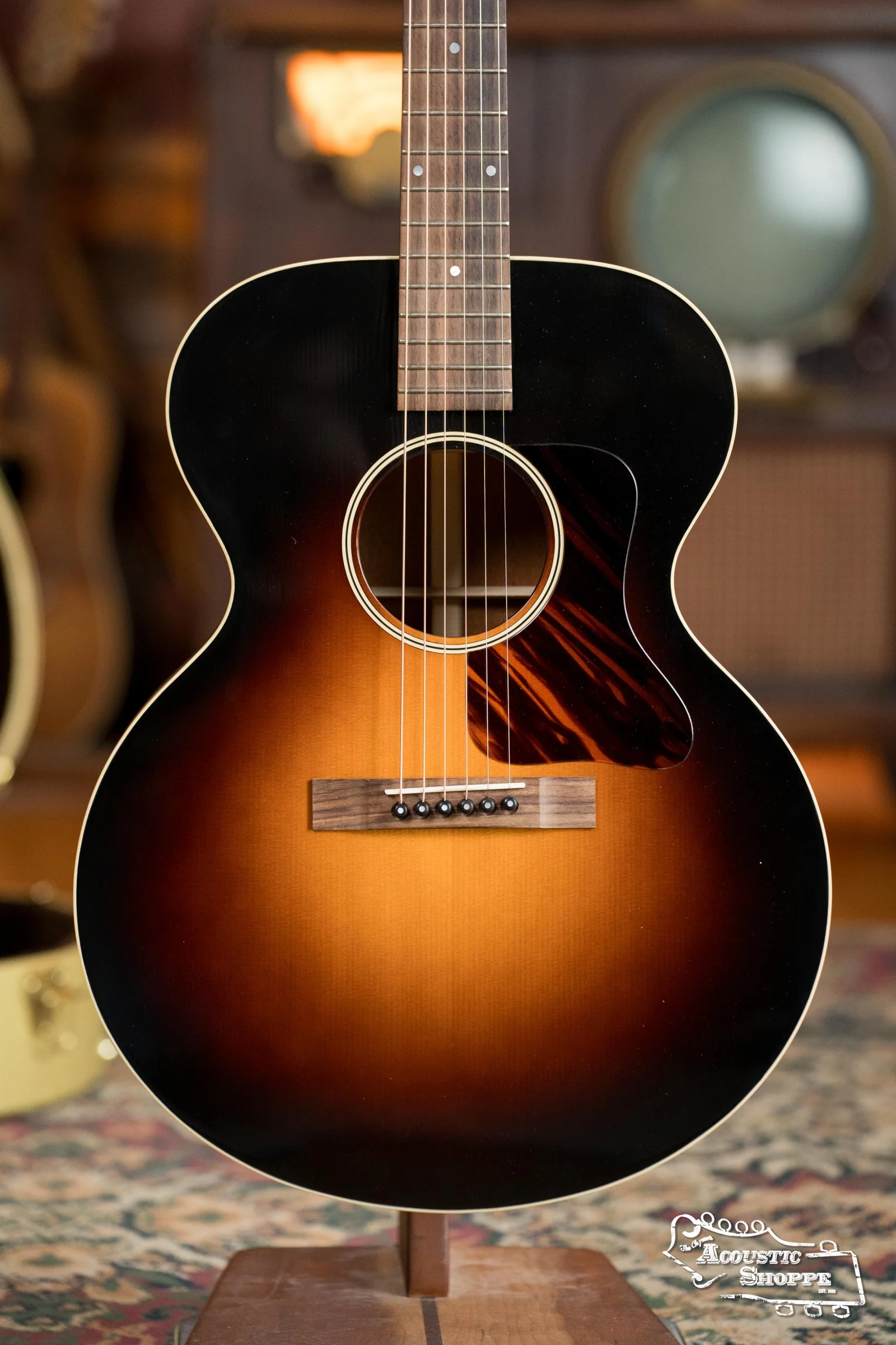 (Used) Huss & Dalton Crossroads MJ Sitka/Mahogany Dark Sunburst Small Jumbo Acoustic Guitar #5685 - Image 7