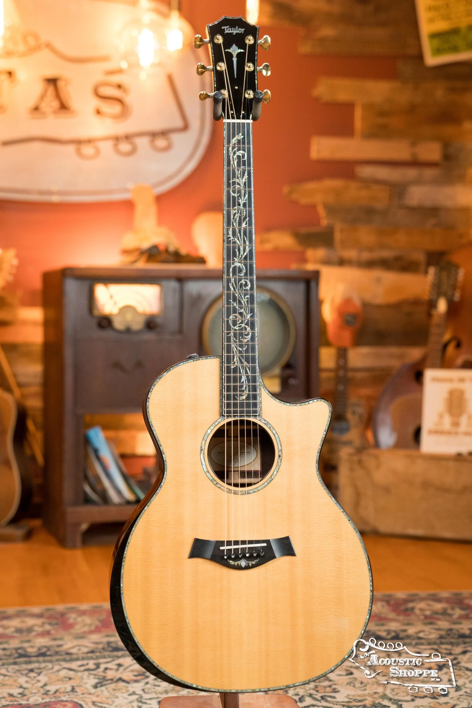 (Used) Taylor PS14CE Sitka Spruce/Cocobolo Cutaway Grand Auditorium Guitar w/Electronics #4100 - Image 6