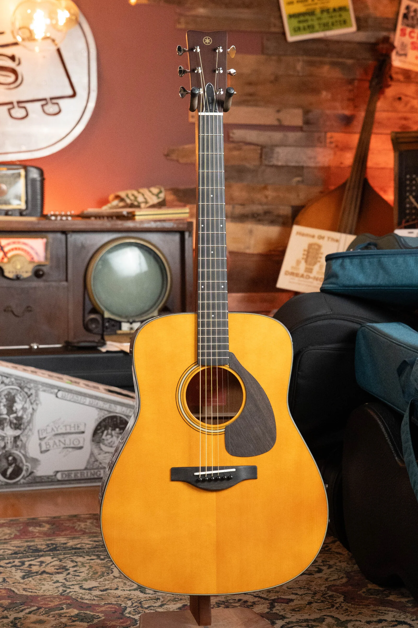Yamaha FG5 GL NEW Gloss Spruce/Mahogany Red Label Dreadnought Acoustic Guitar #589A - Image 7