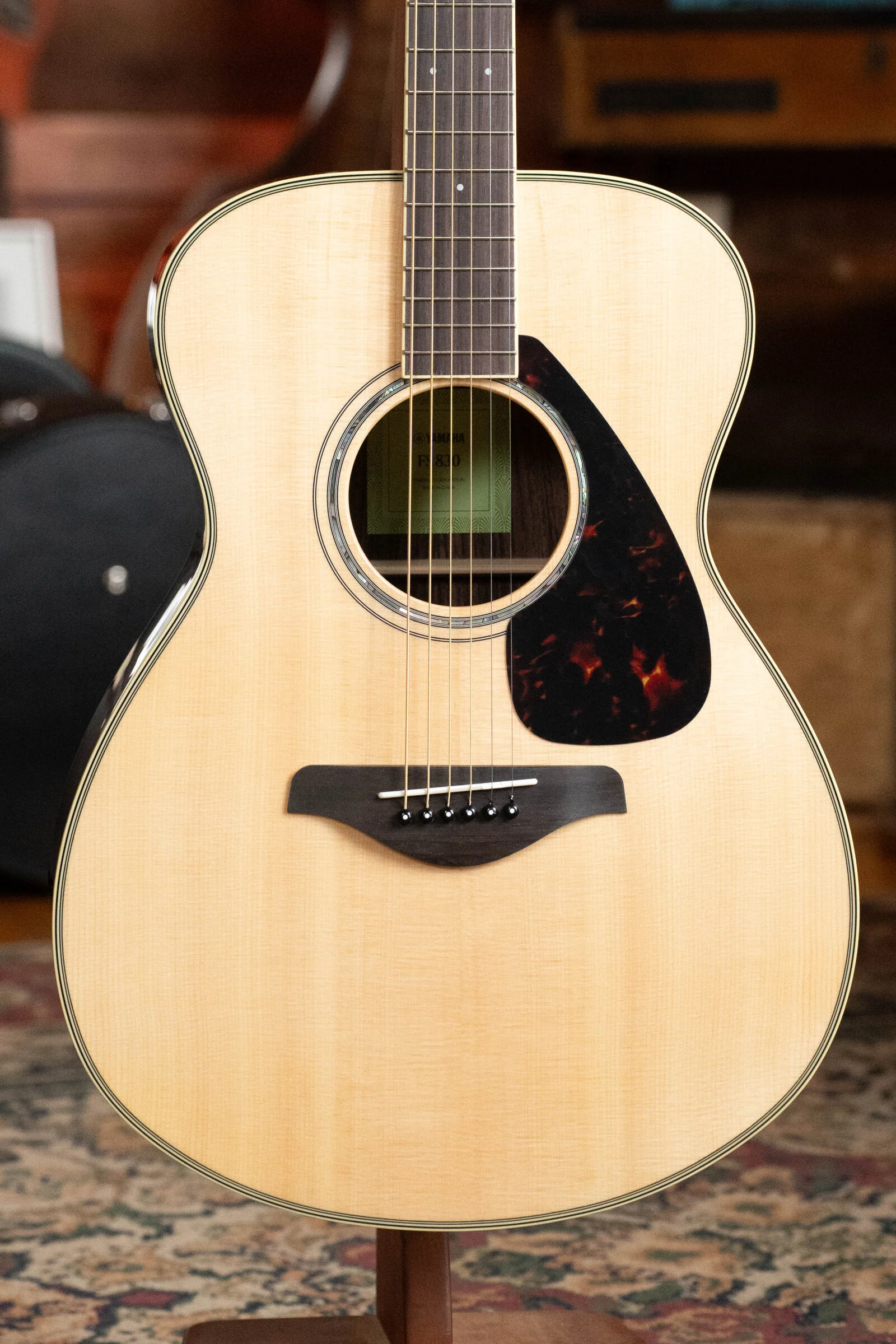 Yamaha FS830 Spruce/Rosewood Concert Body Acoustic Guitar #0049 - Image 8