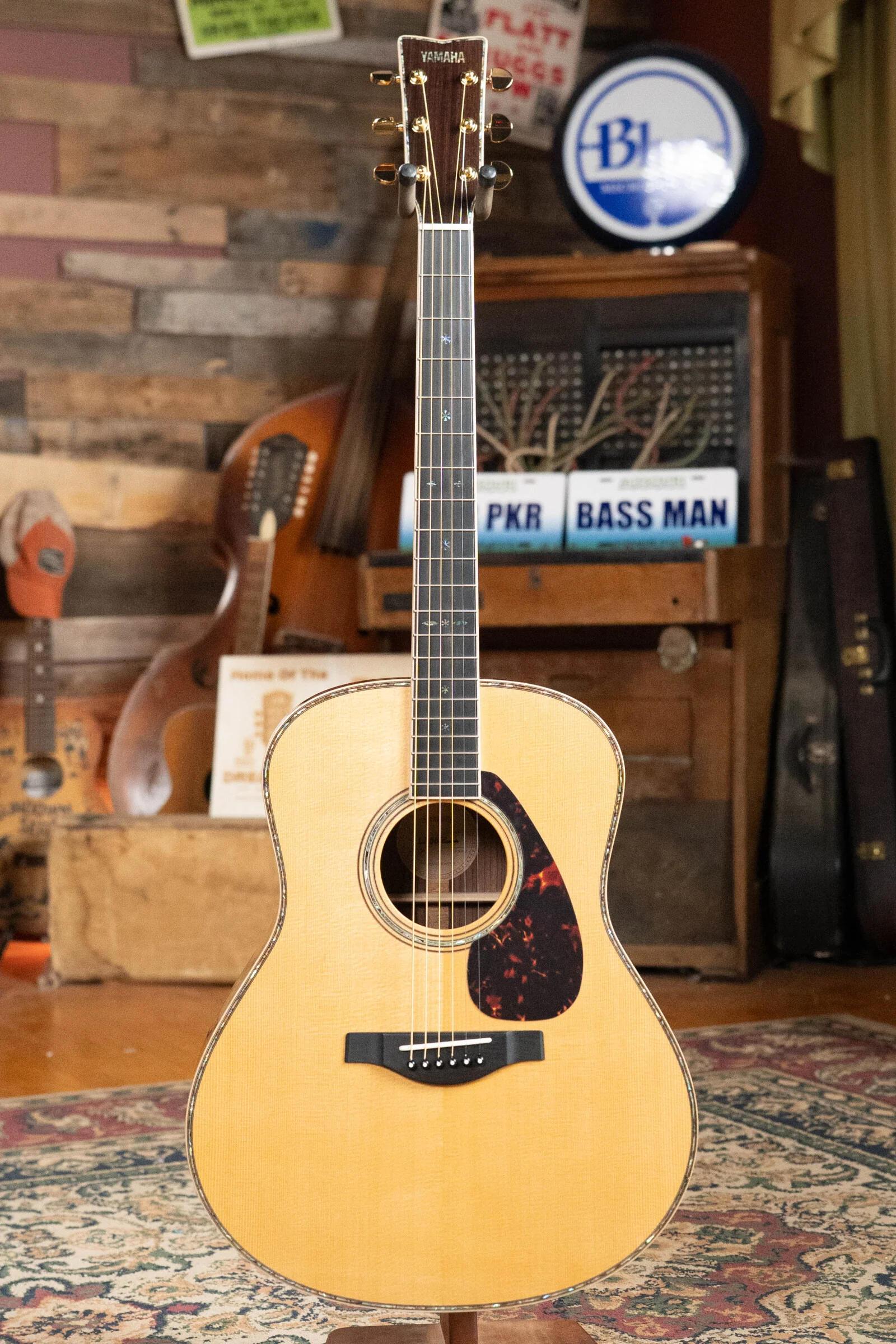 Yamaha LL56 A.R.E Engelmann Spruce/Indian Rosewood Slope Shoulder Dreadnought Acoustic Guitar #101A - Image 5